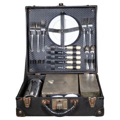 Early 20th C. Automobile Five Person Picnic Set c.1914-1917