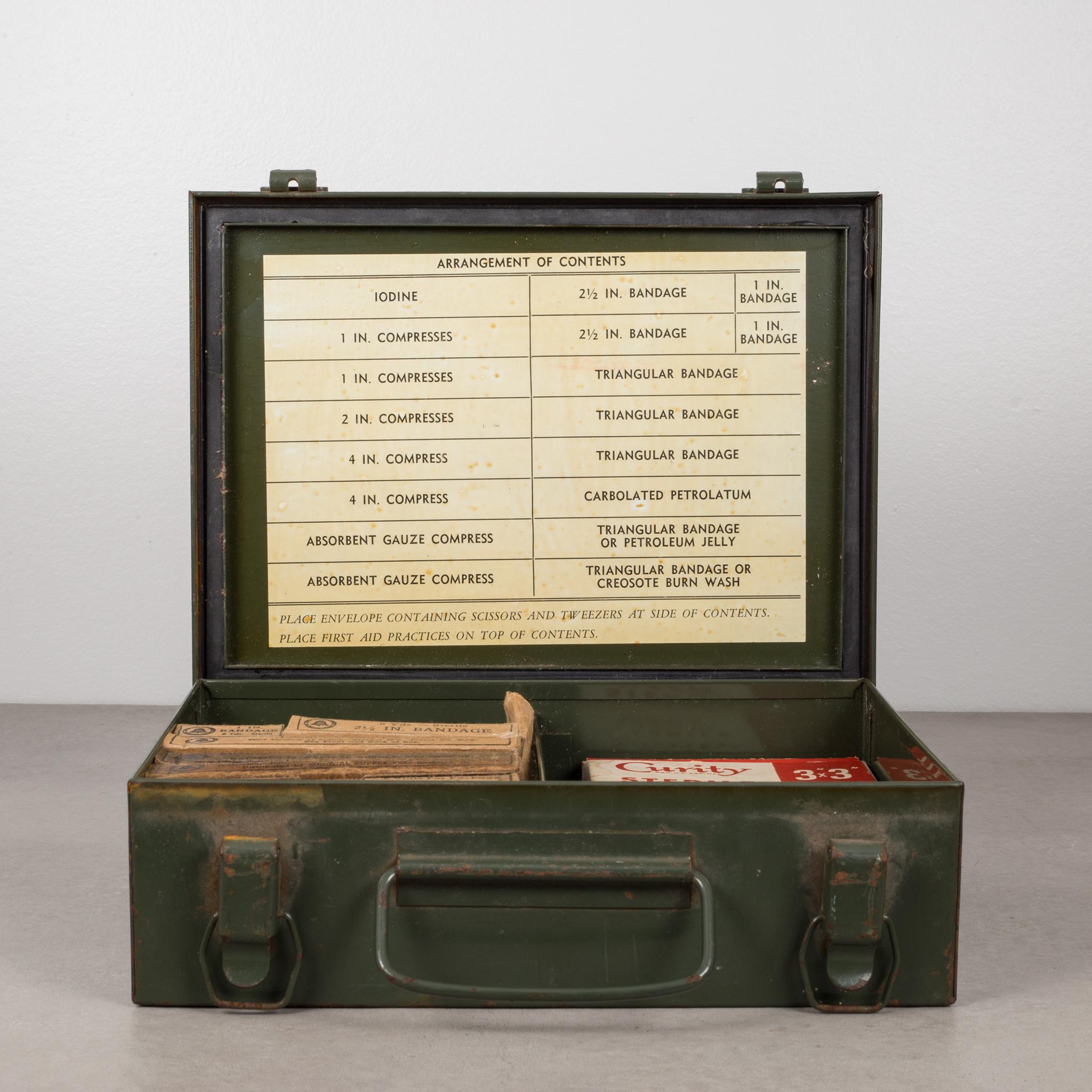 Early 20th c. Bell System C First Aid Kit, circa 1940s In Good Condition In San Francisco, CA