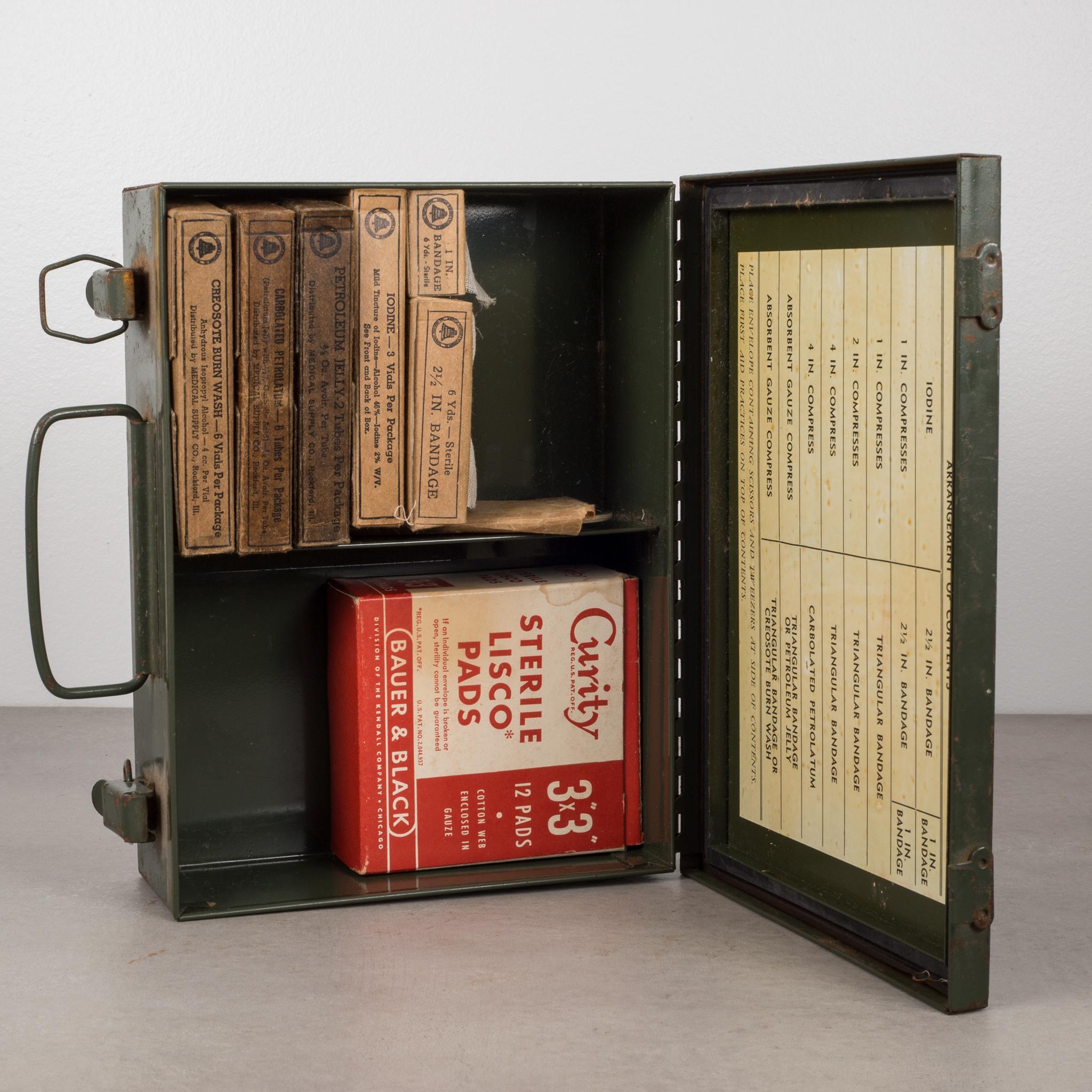 20th Century Early 20th c. Bell System C First Aid Kit, circa 1940s
