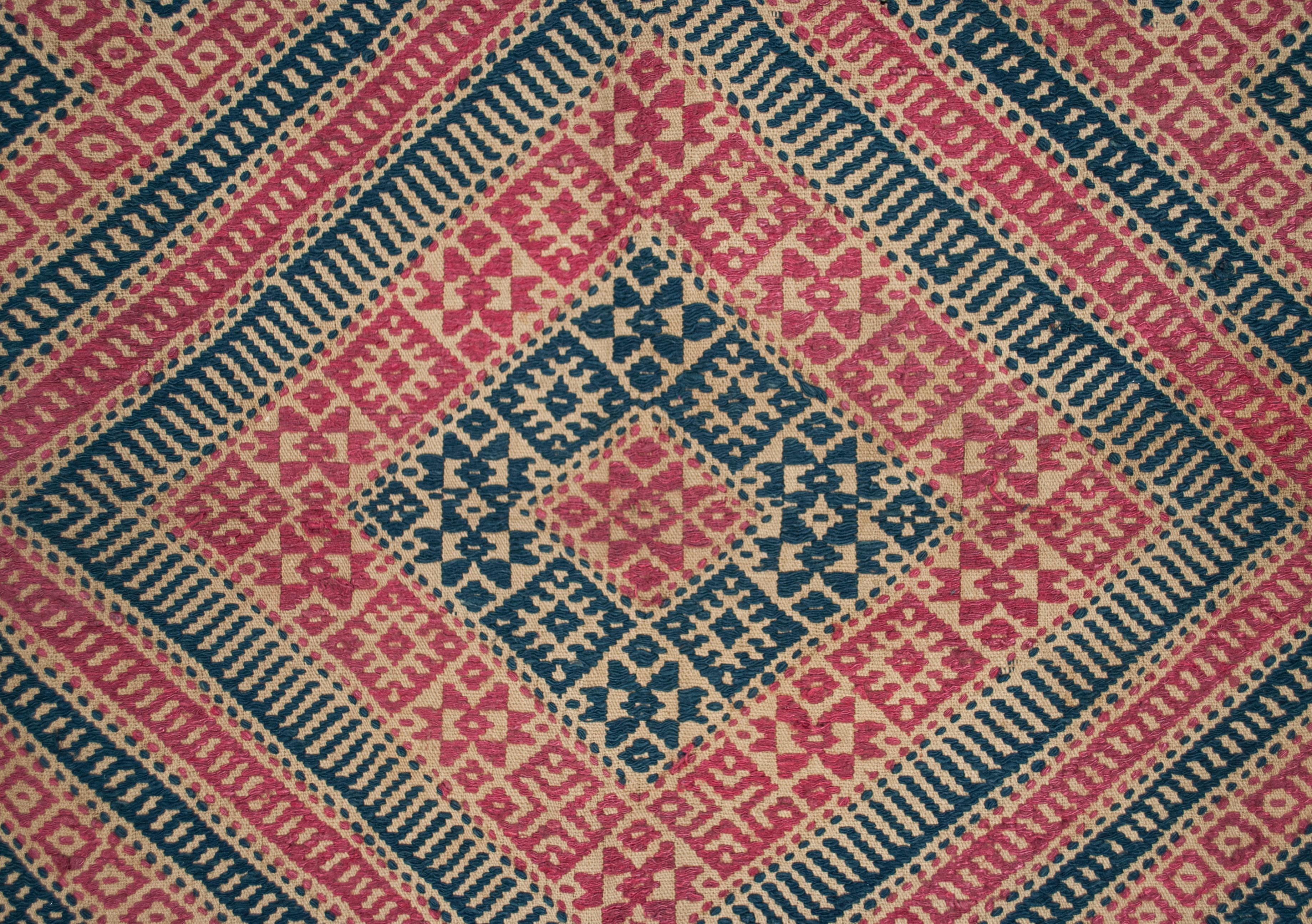 Hand-Woven Early 20th C Bhutanese Ceremonial Cloth / Chagsi Pangkheb