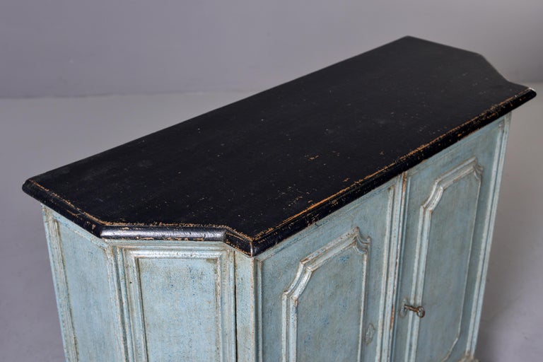 Early 20th C Blue Painted French Cupboard For Sale 8