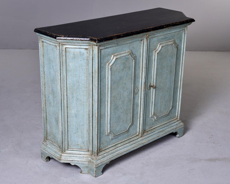 Early 20th C Blue Painted French Cupboard In Good Condition For Sale In Troy, MI