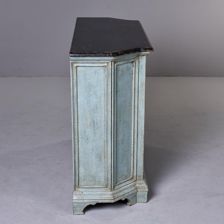 Wood Early 20th C Blue Painted French Cupboard For Sale