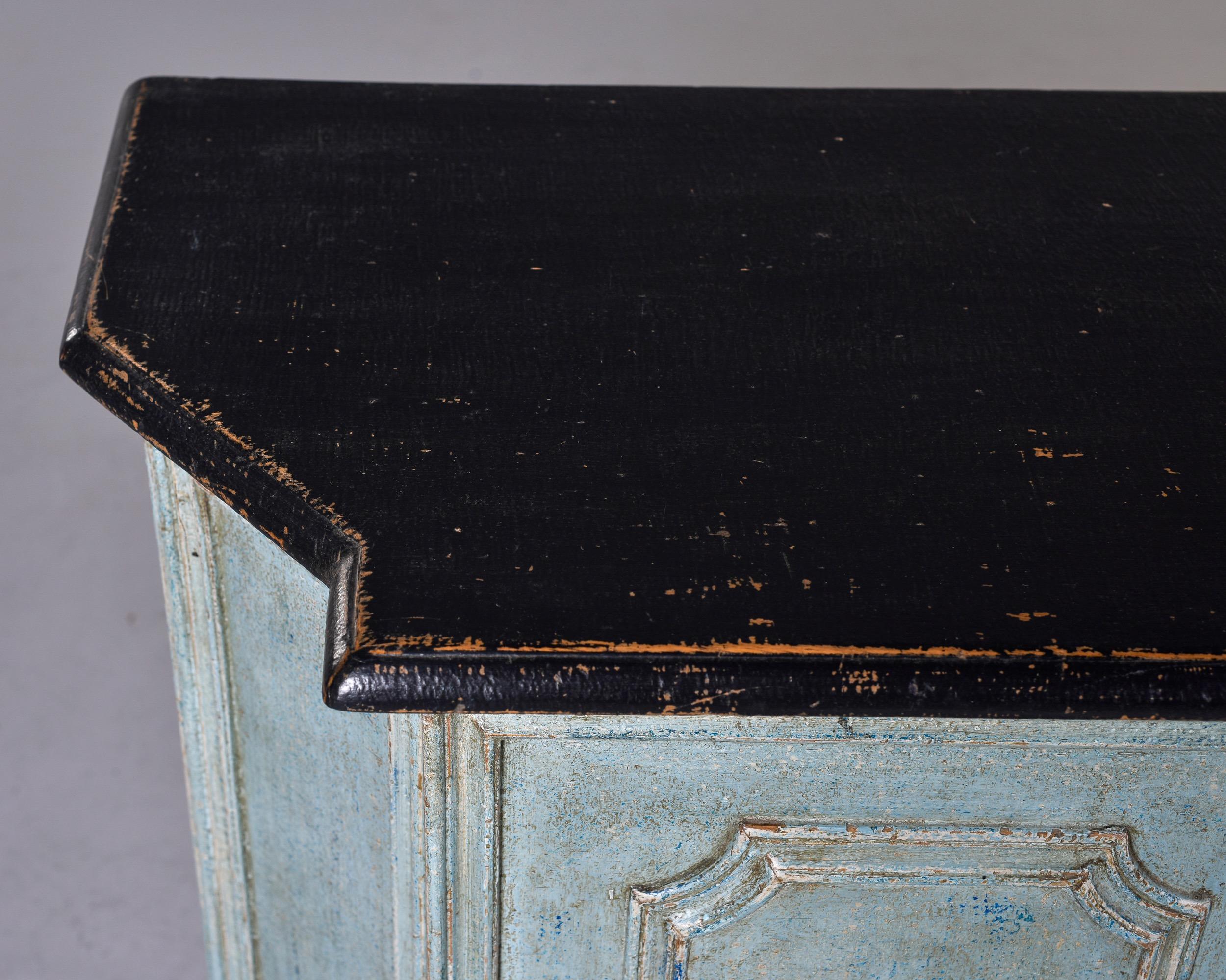 Early 20th C Blue Painted French Cupboard 1