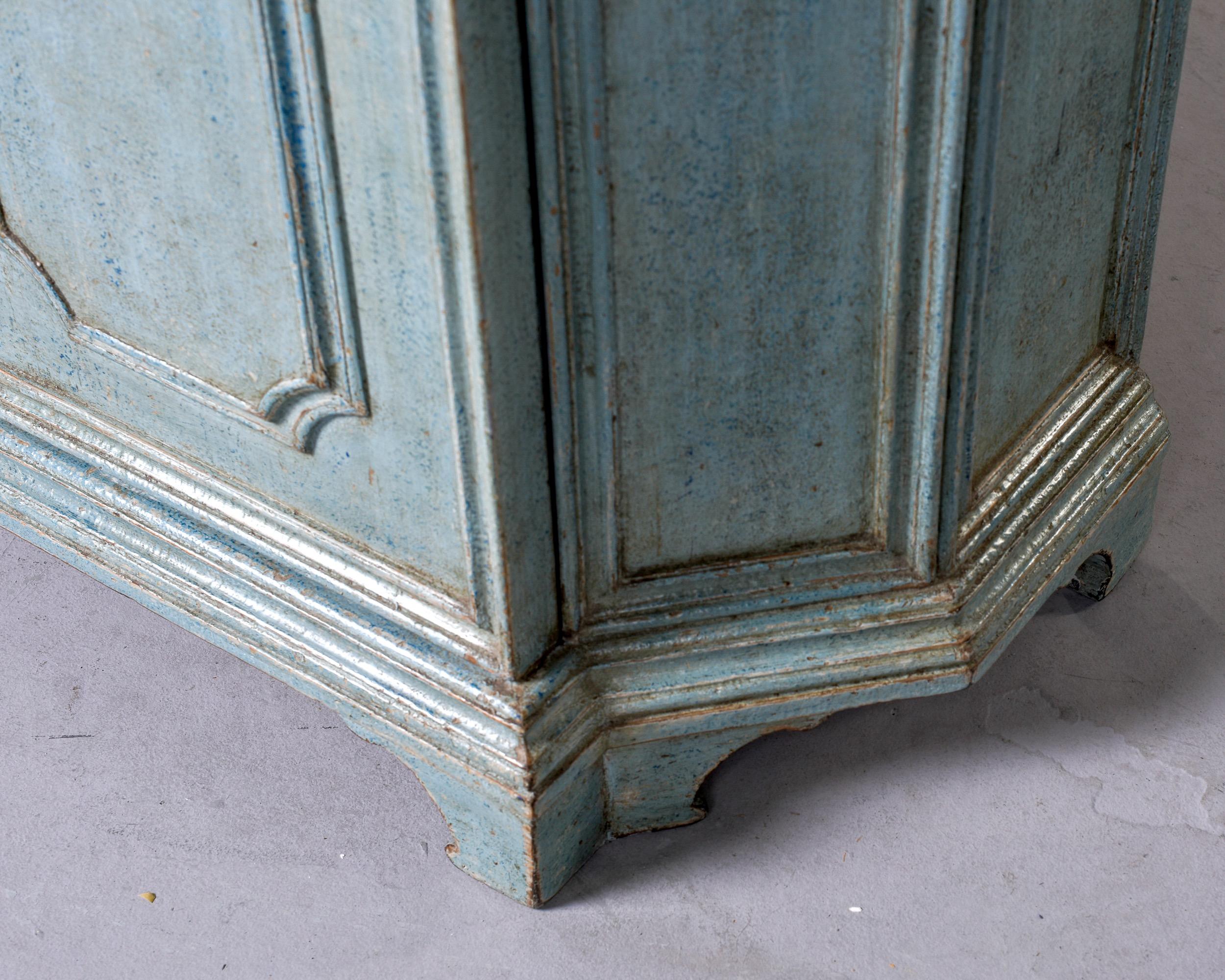 Early 20th C Blue Painted French Cupboard 4