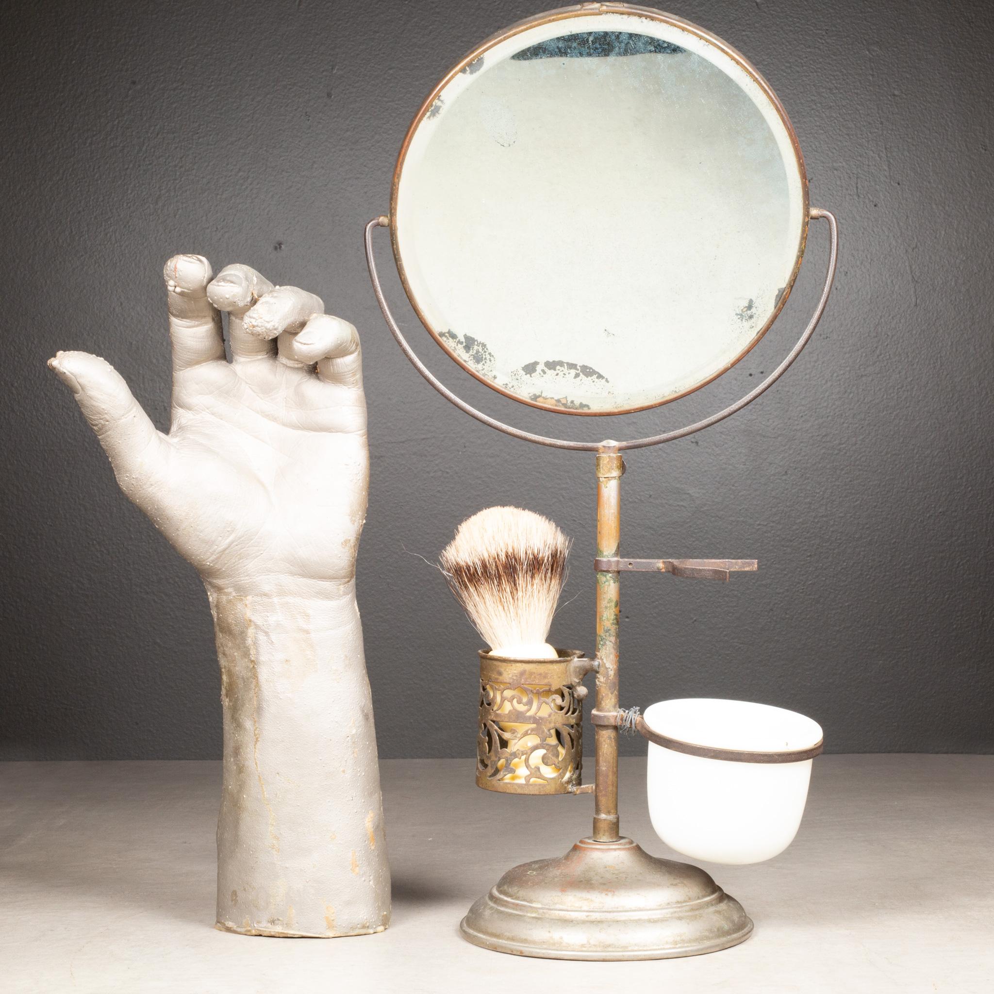 20th Century Early 20th c. Brass Plated Shaving Mirror Stand c.1920
