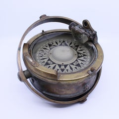 Early 20th Century Bronze Gimballed Compass by F.Smith & Sons