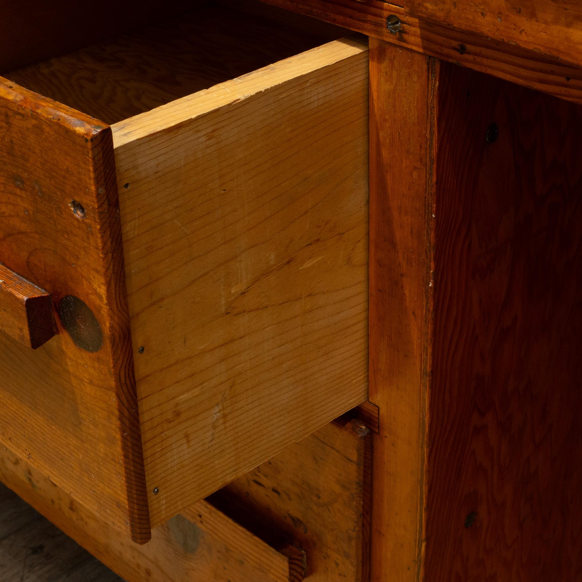 Early 20th c. Carpenter's Workbench with Drawers c.1930-1940 4