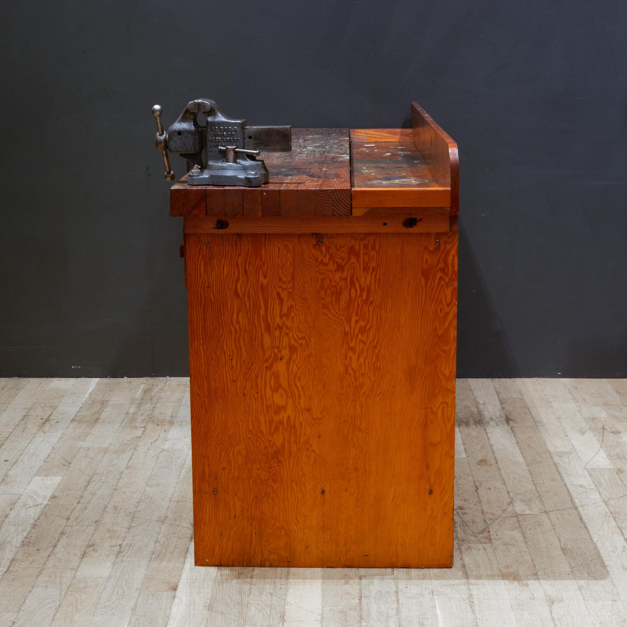 Early 20th c. Carpenter's Workbench with Drawers c.1930-1940 1