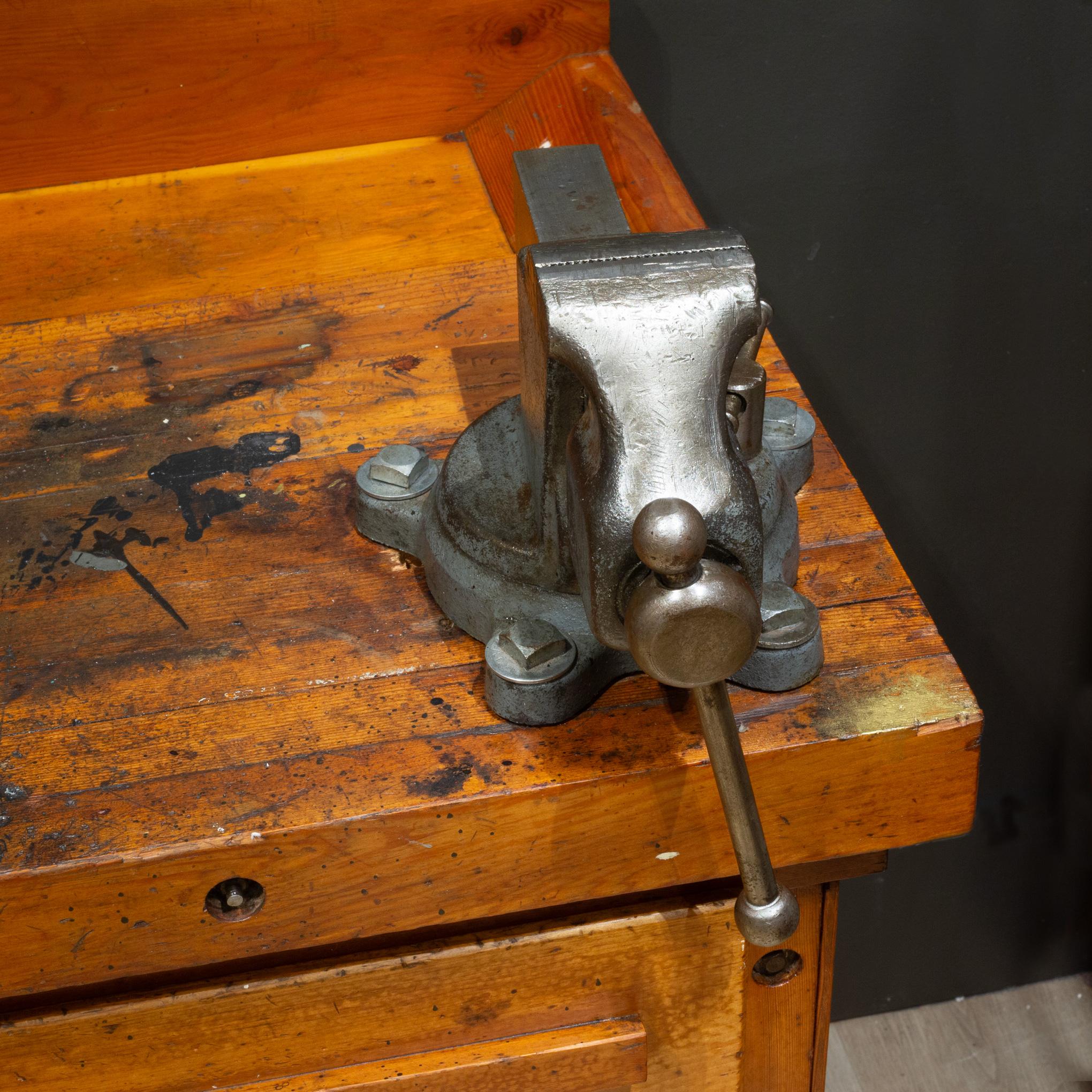 Early 20th c. Carpenter's Workbench with Drawers c.1930-1940 2