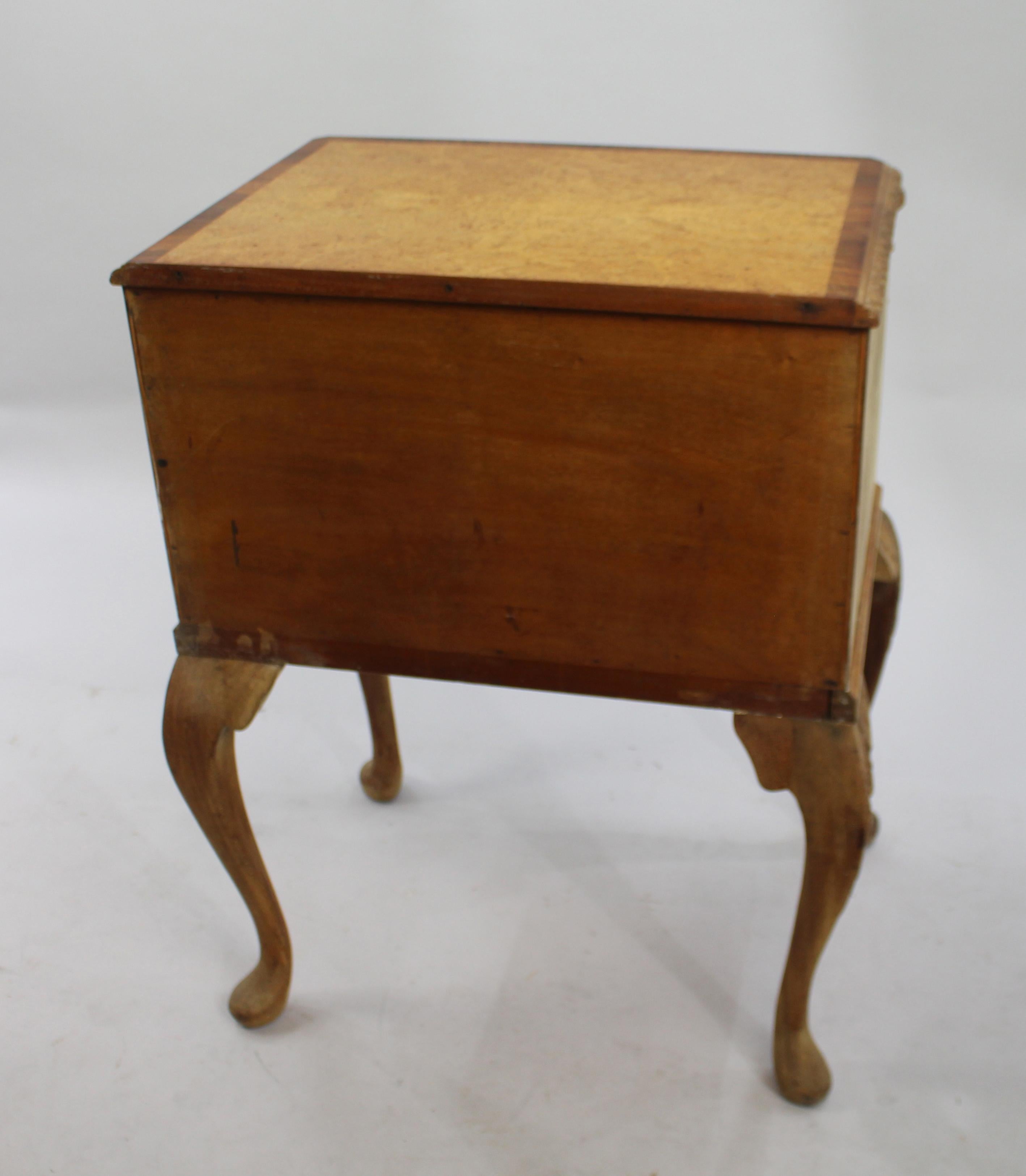 Early 20th C. Carved Walnut Footed Cutlery Chest For Sale 2