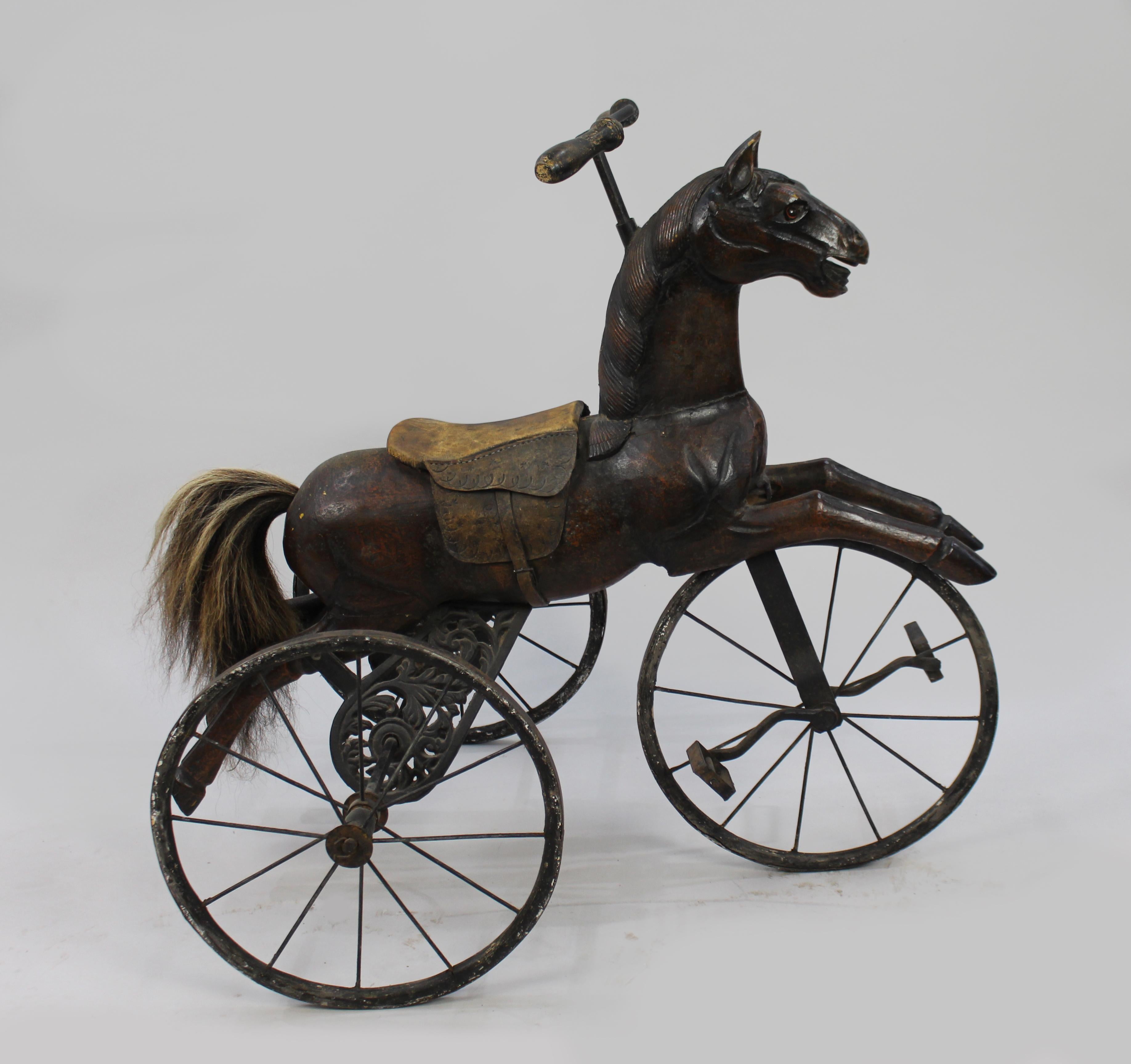 antique horse tricycle