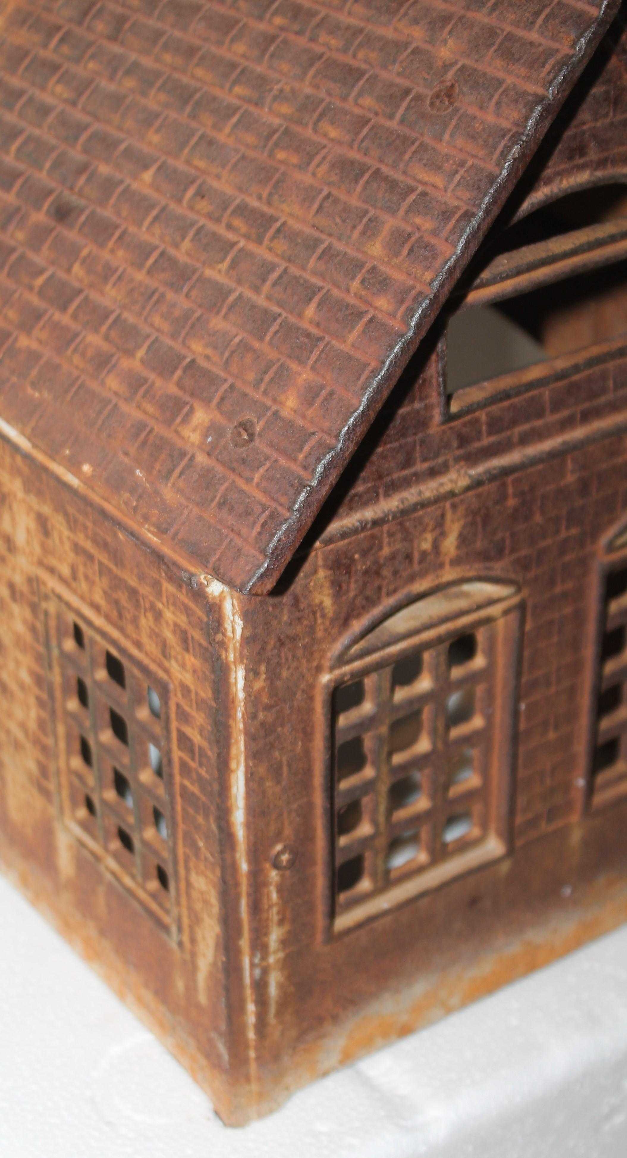 American Early 20th C. Cast Iron Miniature Farm House For Sale