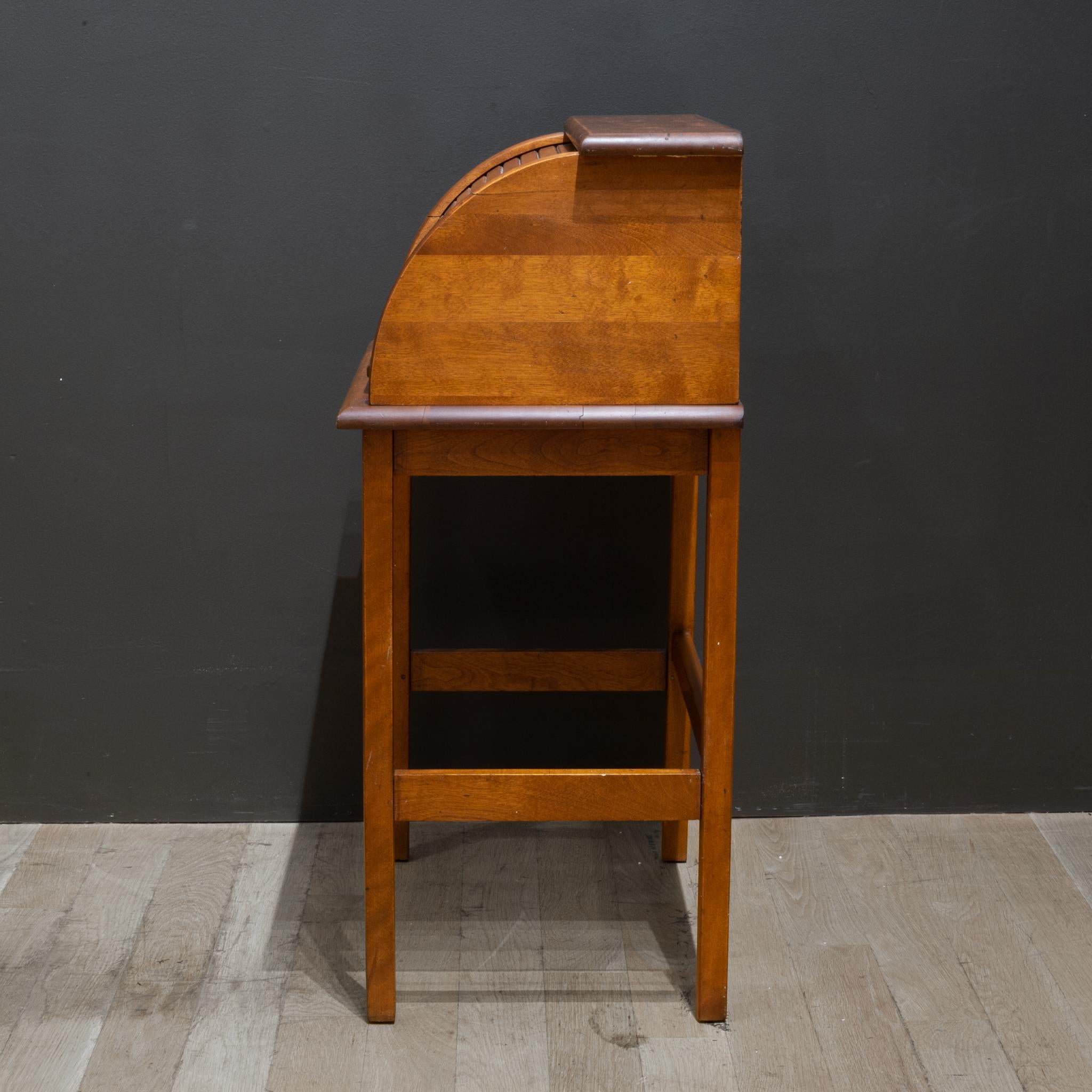 Industrial Early 20th C. Children's Roll-Top Desk c.1930