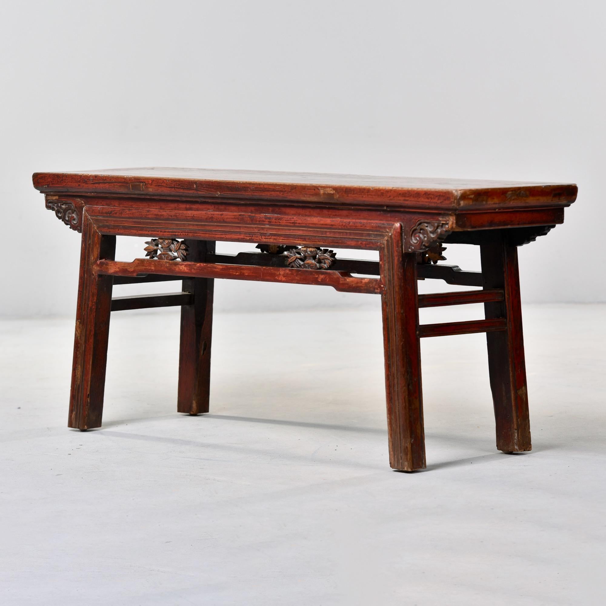 20th Century Early 20th C Chinese Don Yang Elmwood Bench For Sale