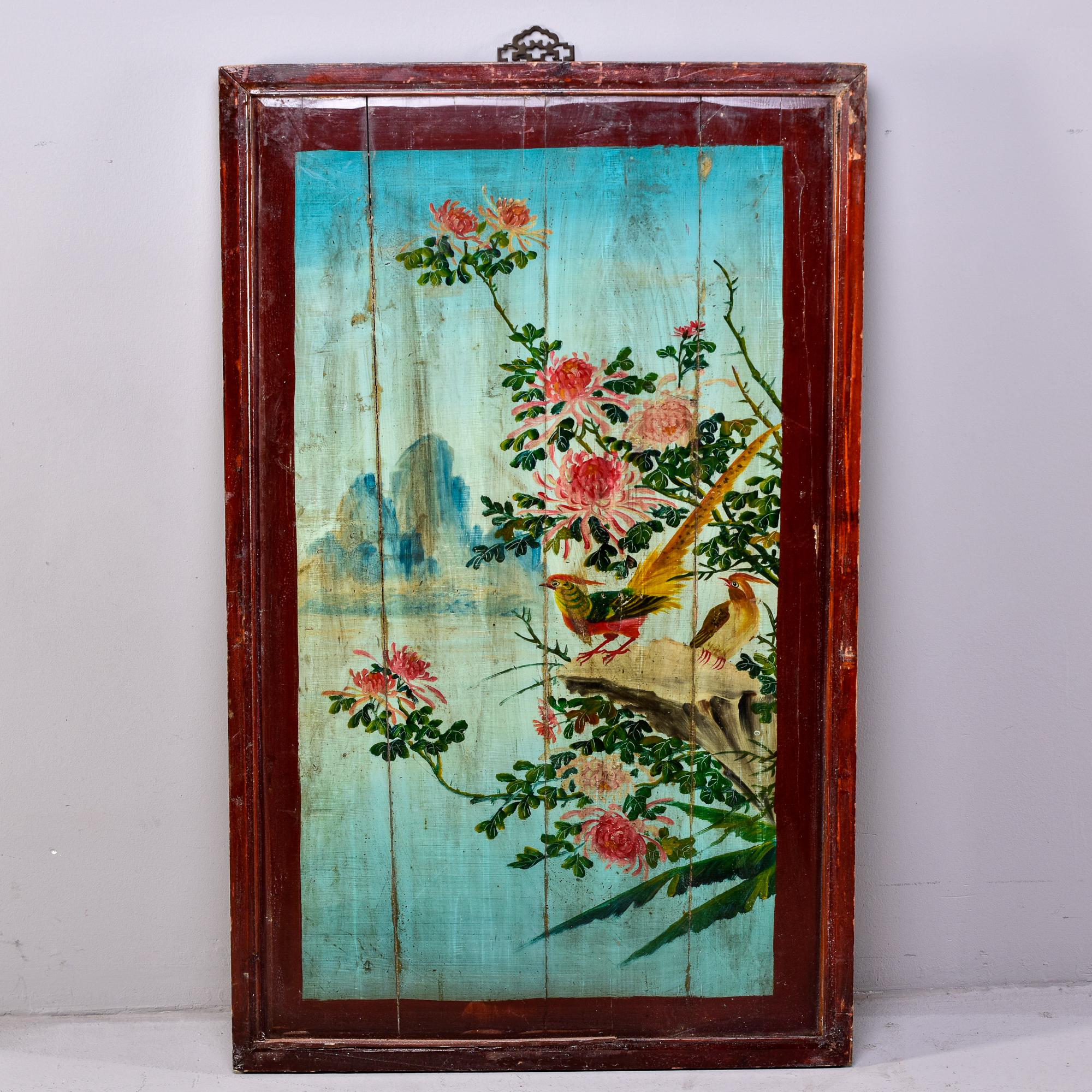 Early 20th C Chinese Linhai Painted Panel For Sale 4