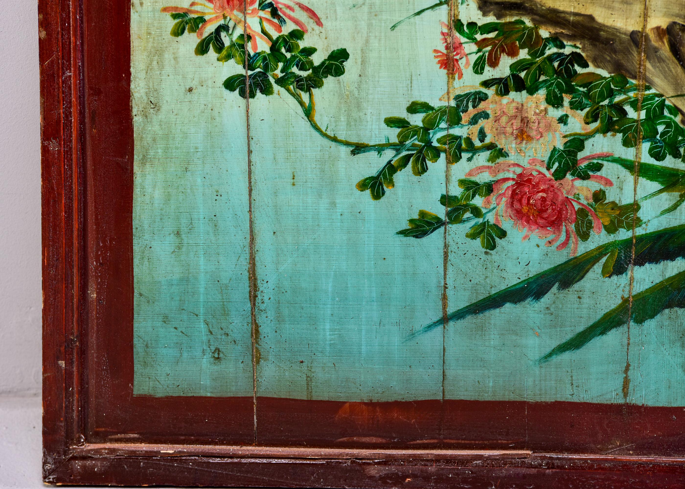 Early 20th C Chinese Linhai Painted Panel For Sale 1