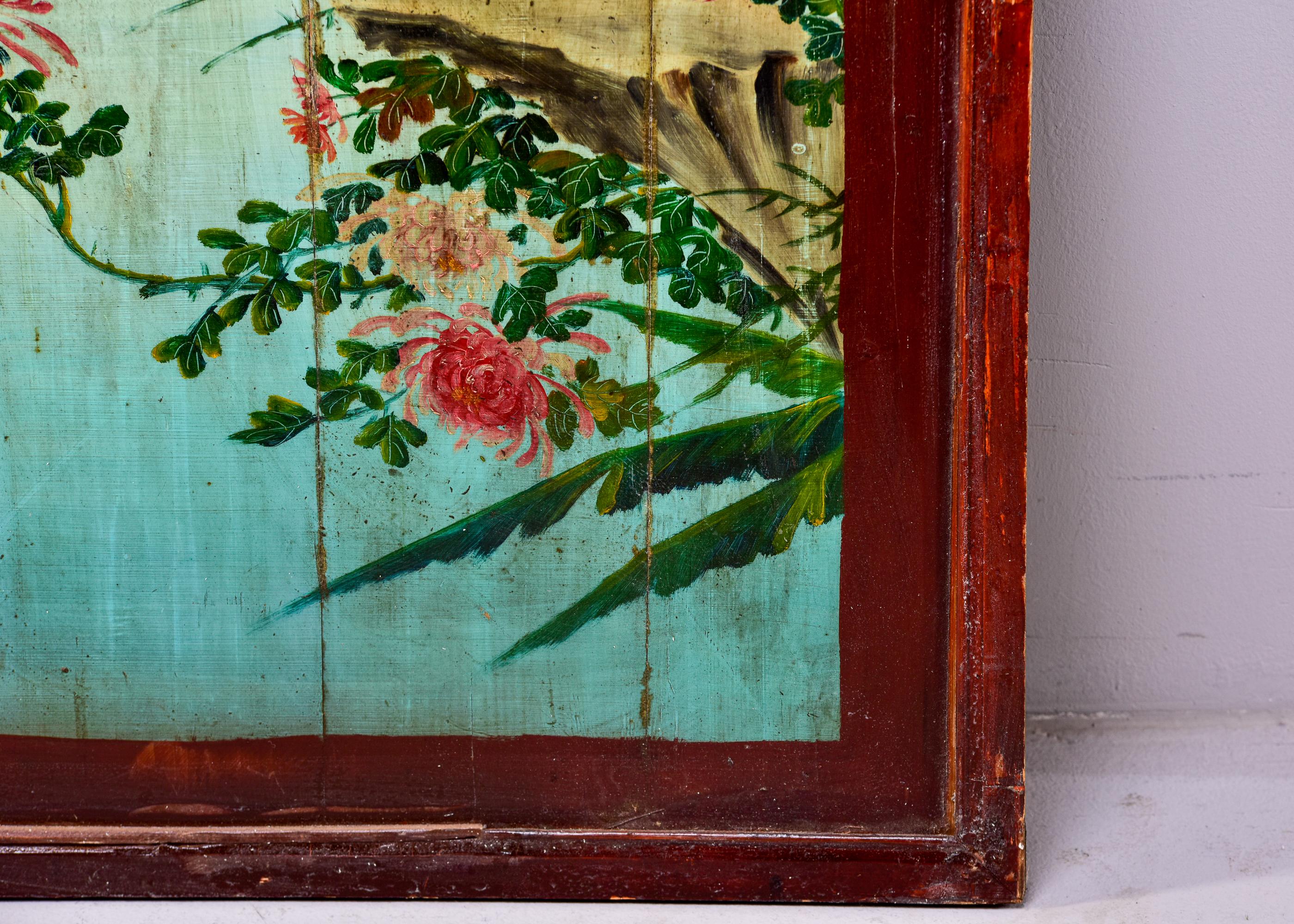 Early 20th C Chinese Linhai Painted Panel For Sale 2