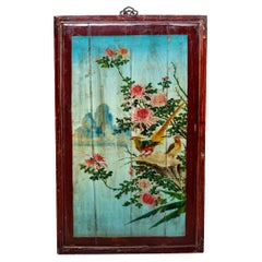 Early 20th C Chinese Linhai Painted Panel