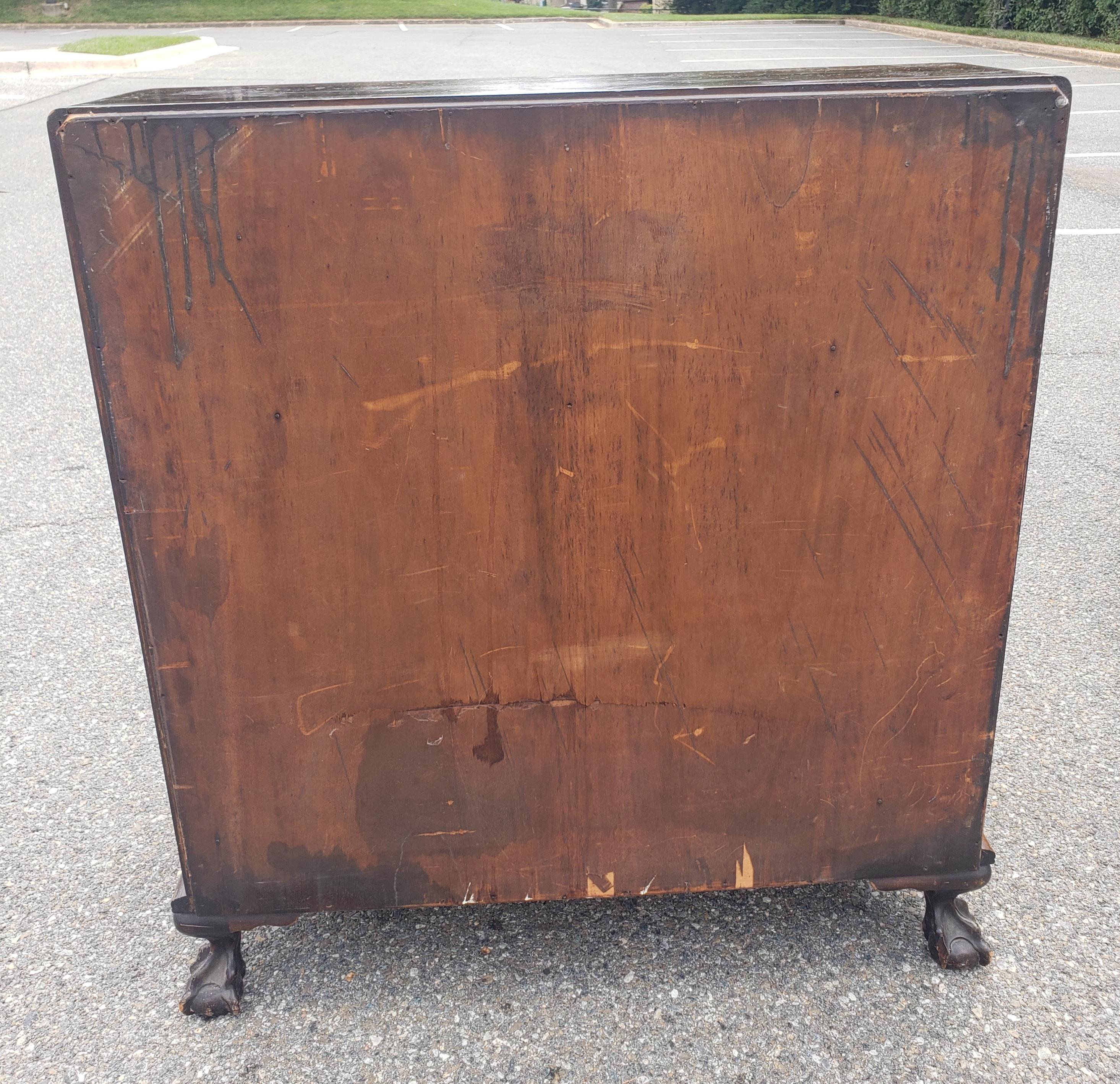 Early 20th C. Chippendale Style Mahogany Oxbow Slant Front Desk For Sale 4