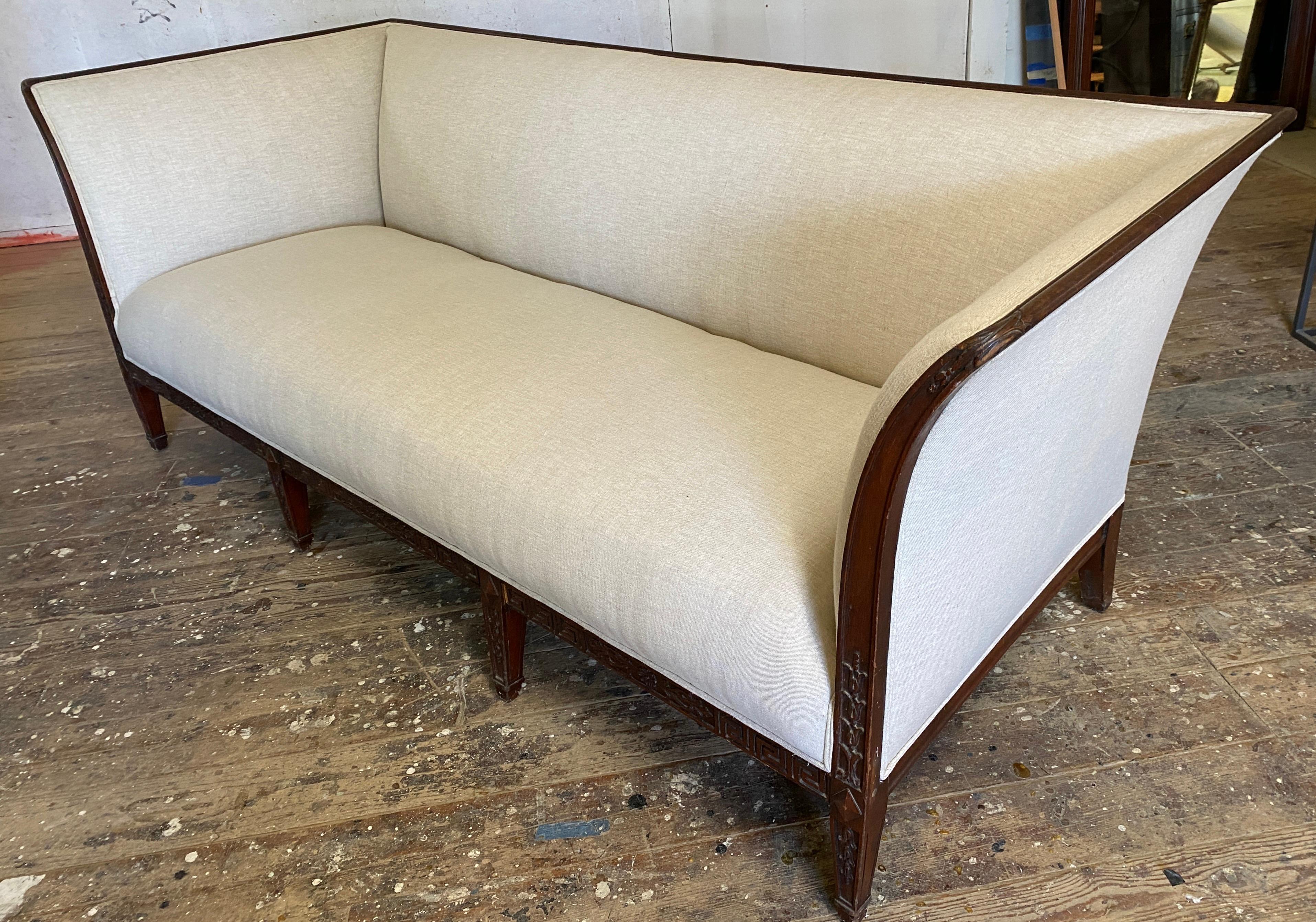 Early 20th C. Chippendale Style Sofa For Sale 8