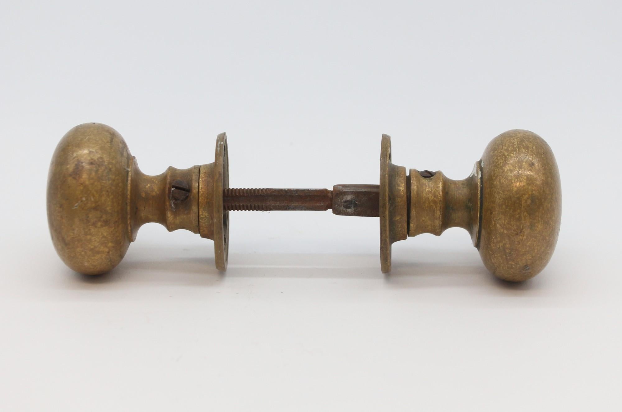 round brass door knob