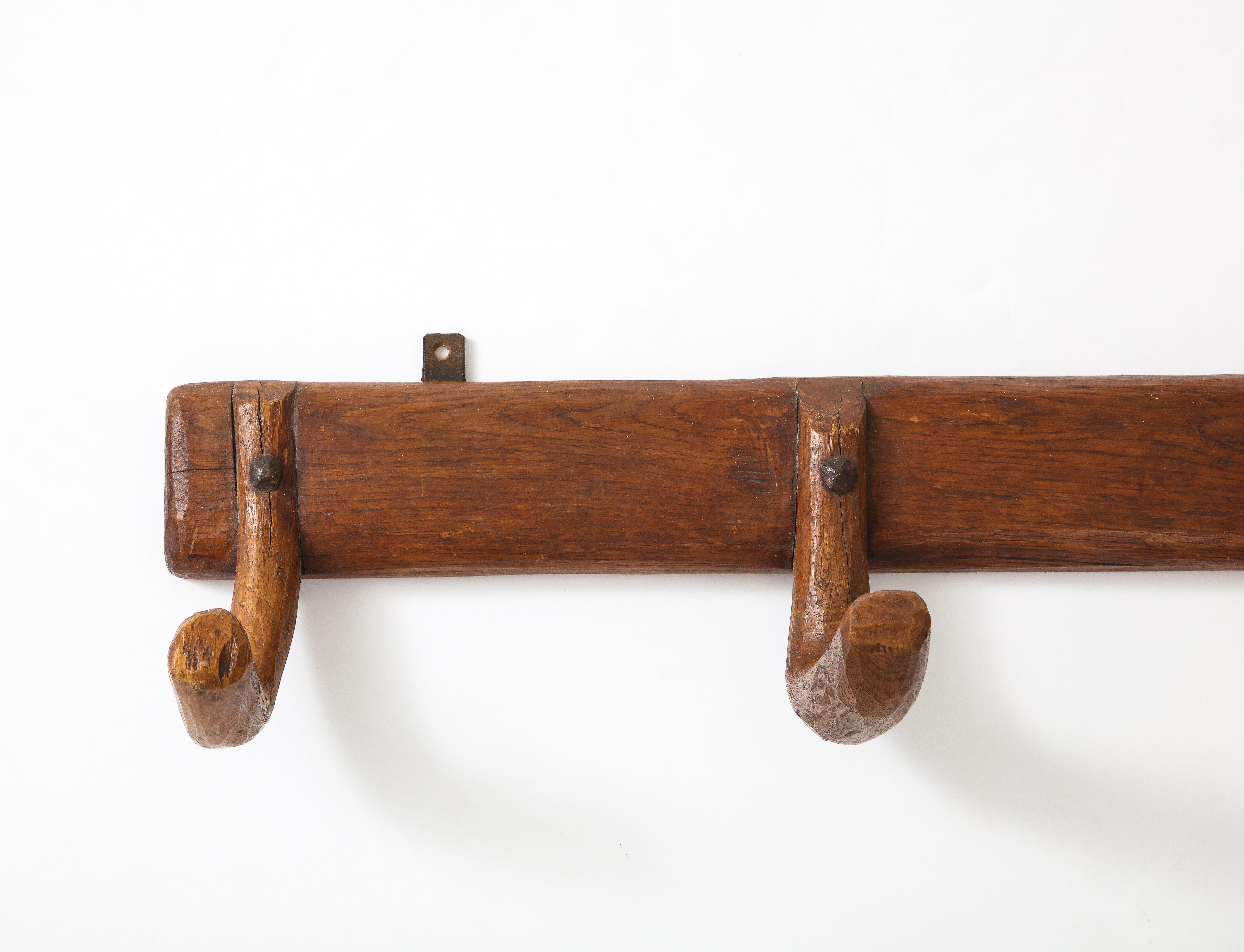 Primitive Early 20th C. Coat Rack from the Pyrenees Mountains, France For Sale