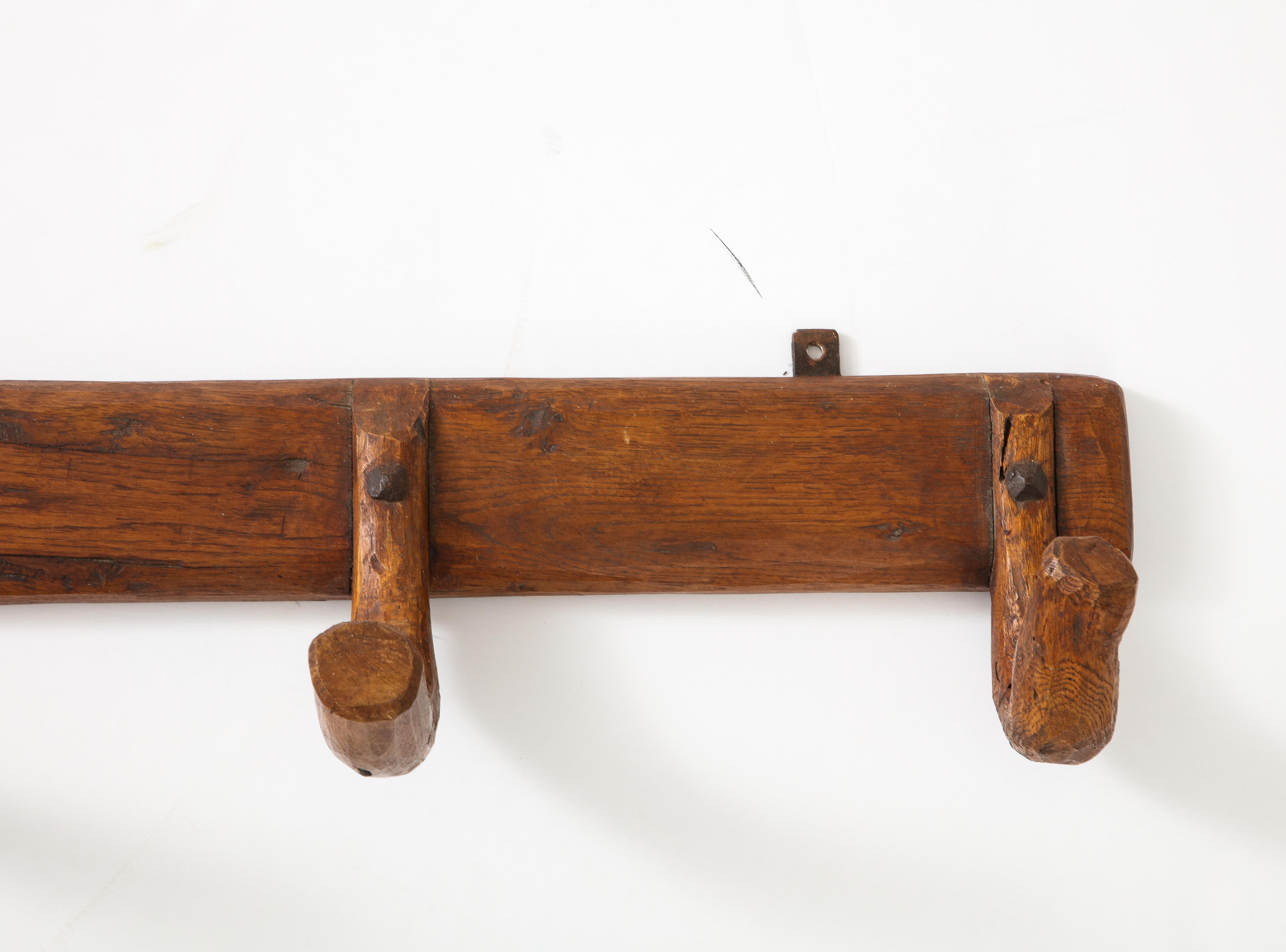 Carved Early 20th C. Coat Rack from the Pyrenees Mountains, France