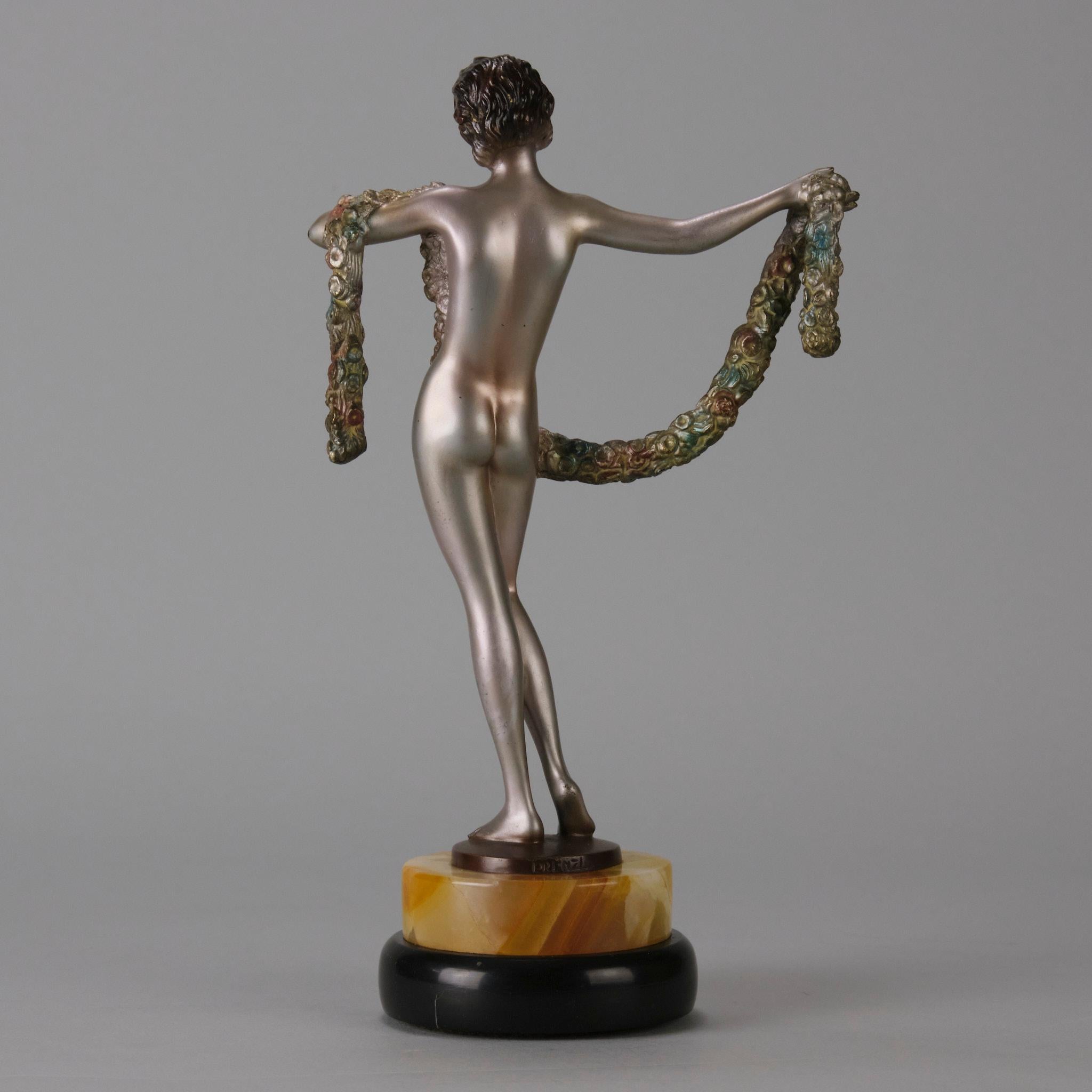 20th Century Early 20th C Cold-Painted Austrian Bronze Entitled 