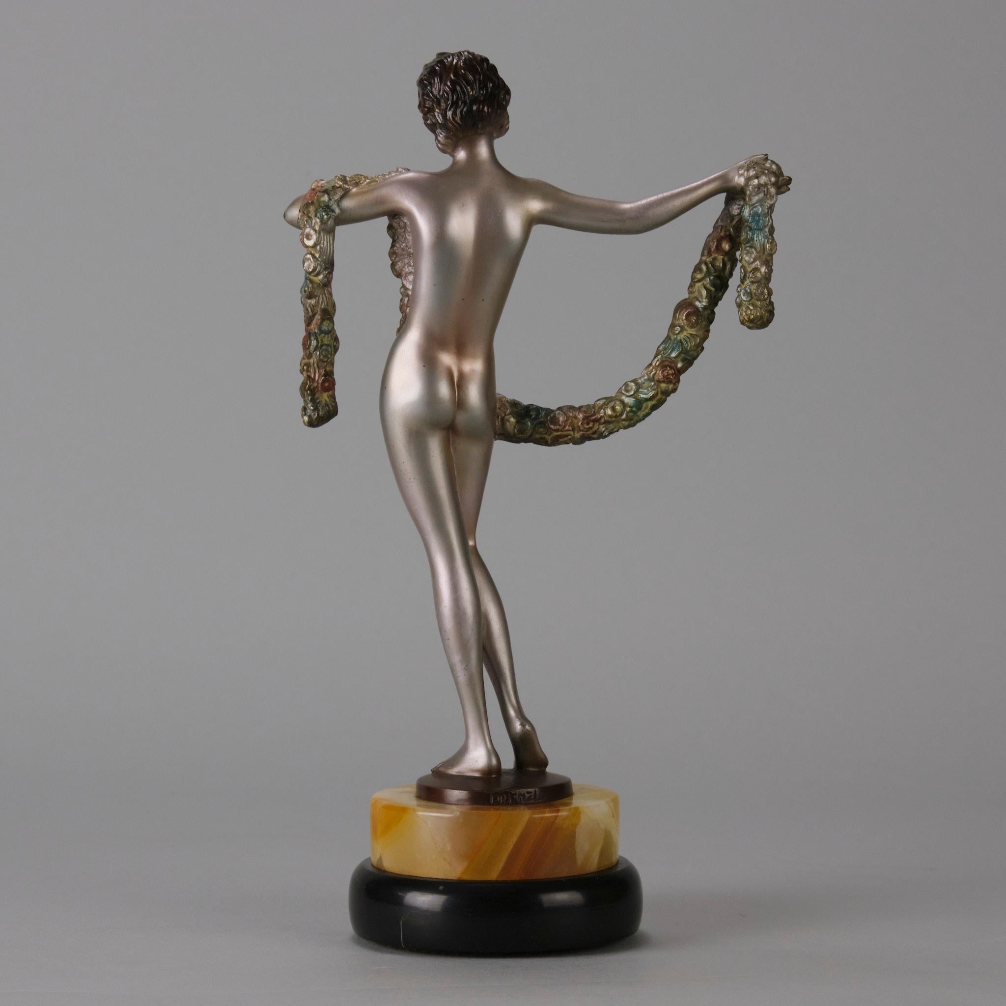 Early 20th C Cold-Painted Austrian Bronze Entitled 