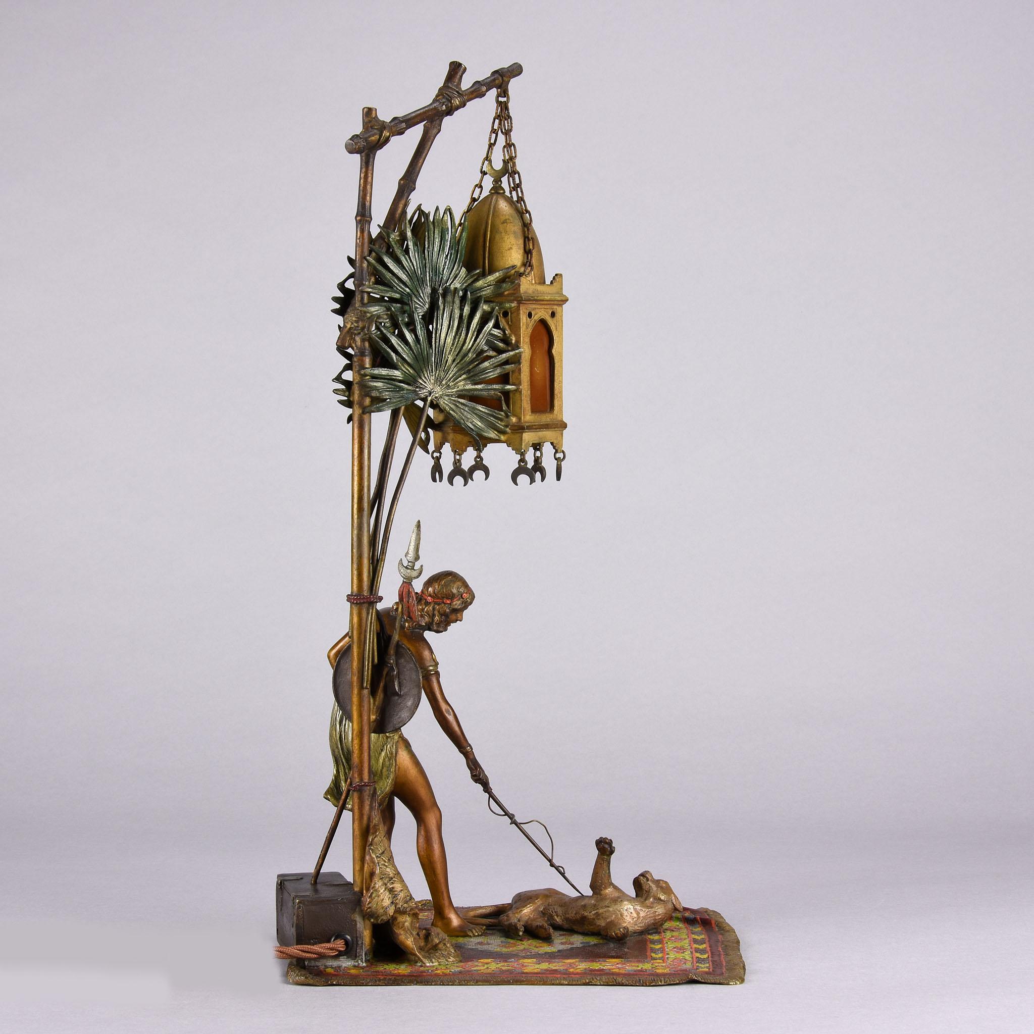 Austrian Early 20th C Cold-Painted Bronze Entitled 