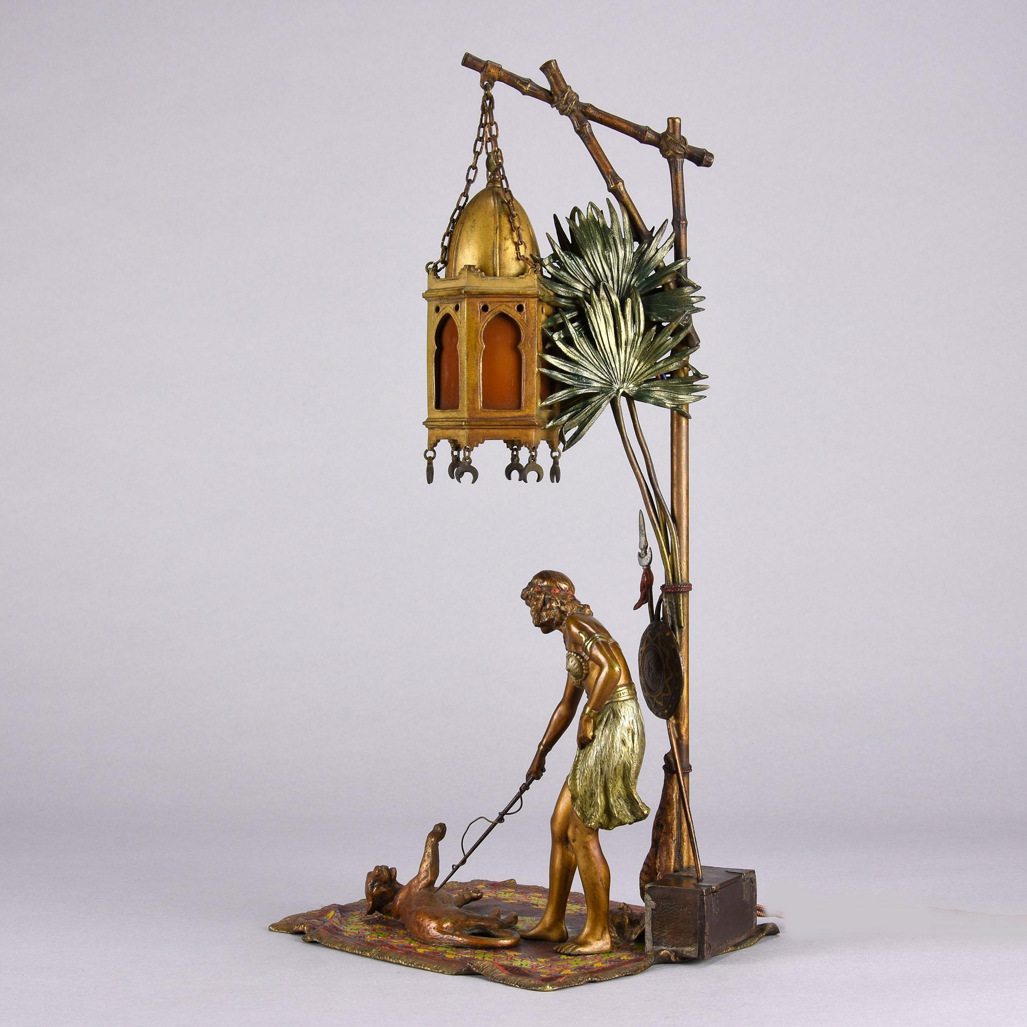 20th Century Early 20th C Cold-Painted Bronze Entitled 