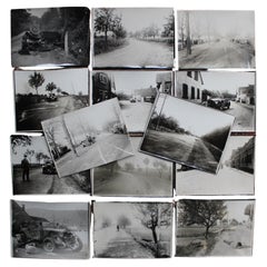 Early 20th C Collection of 21 Silver Gelatin Print Photographs of Car Crashers 