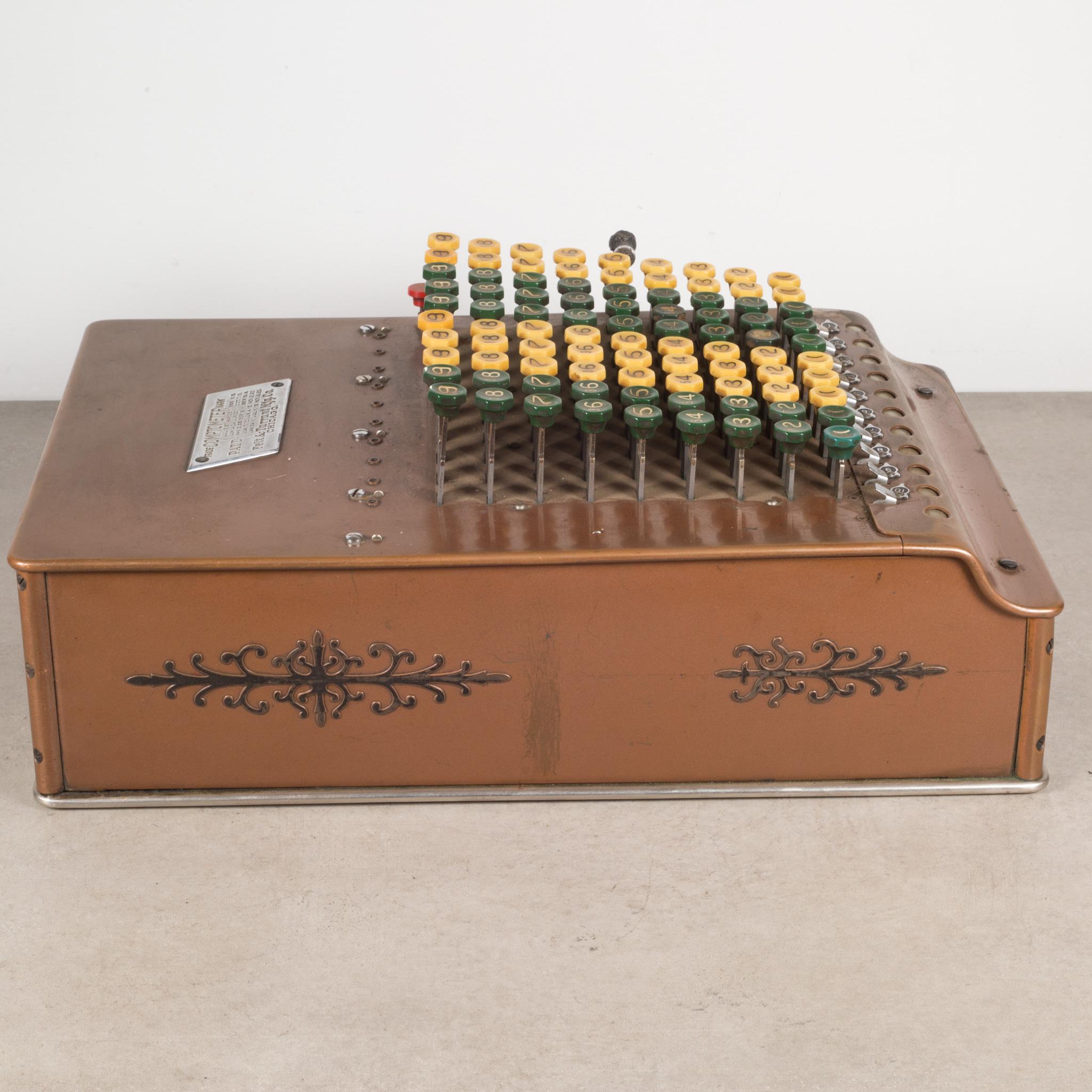 Early 20th C. Copper and Bakelite Adding Machine c.1904-1922  (FREE SHIPPING) For Sale 1