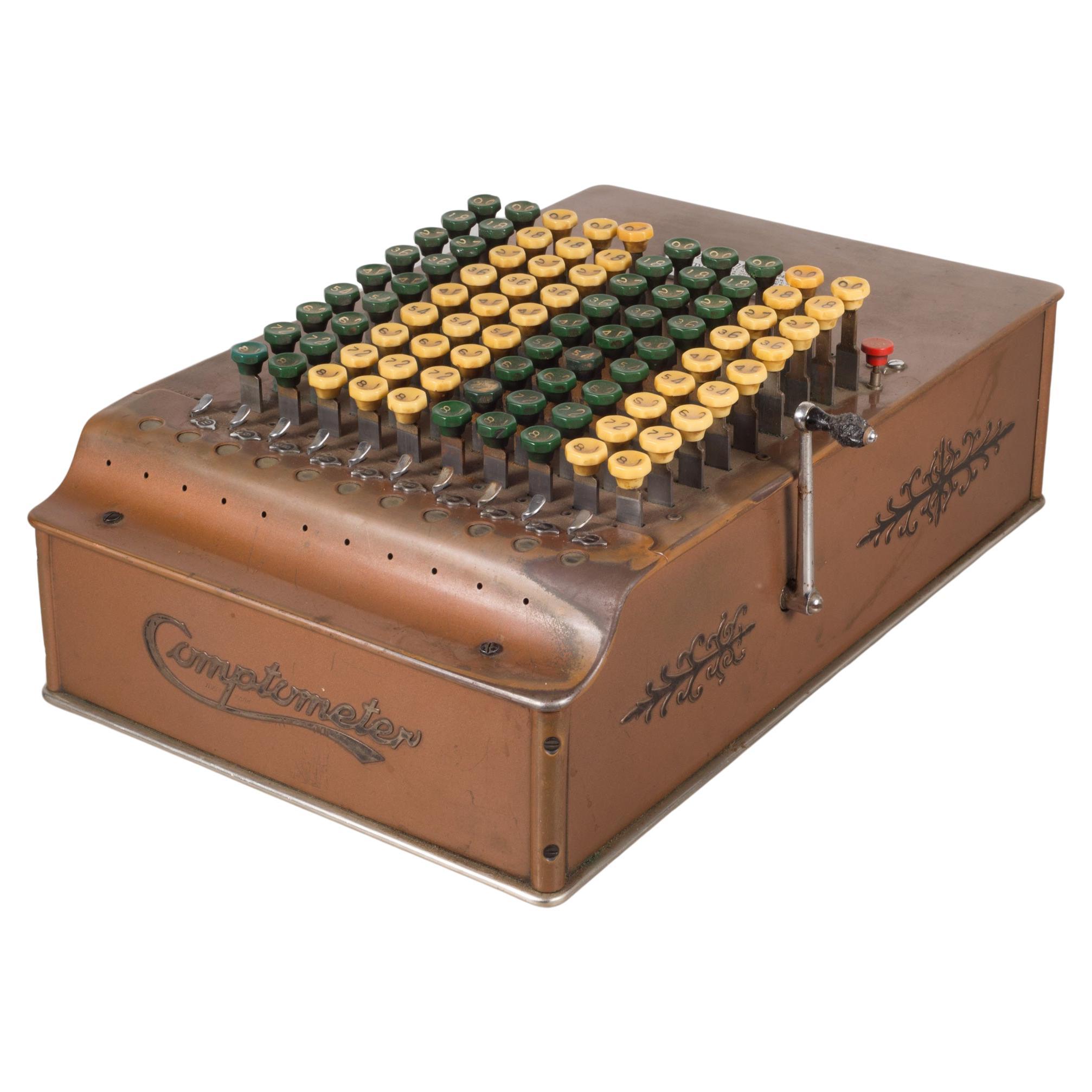 Early 20th C. Copper and Bakelite Adding Machine c.1904-1922  (FREE SHIPPING) For Sale