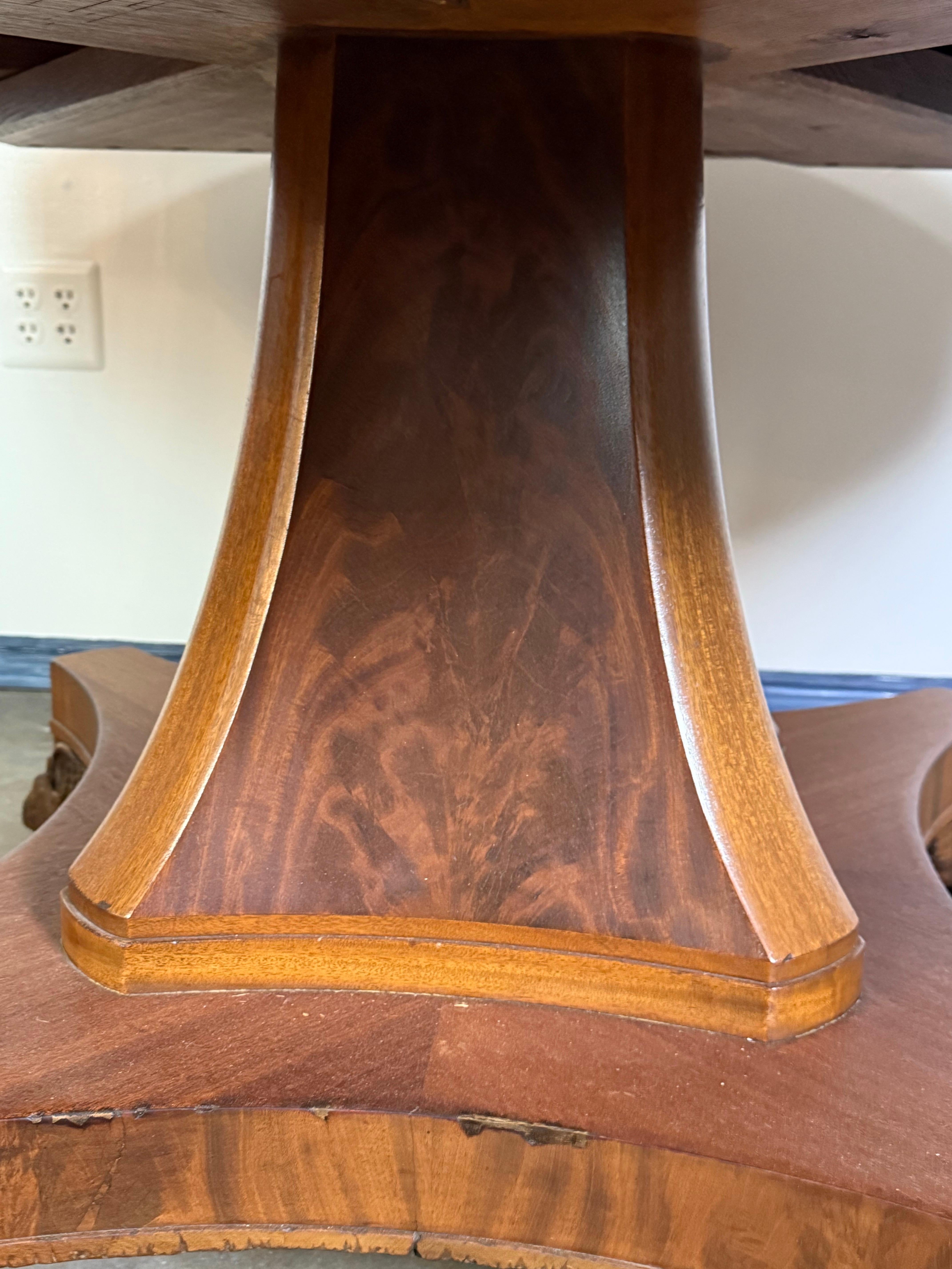 Early 20th C. Davenport Pedestal Table For Sale 4
