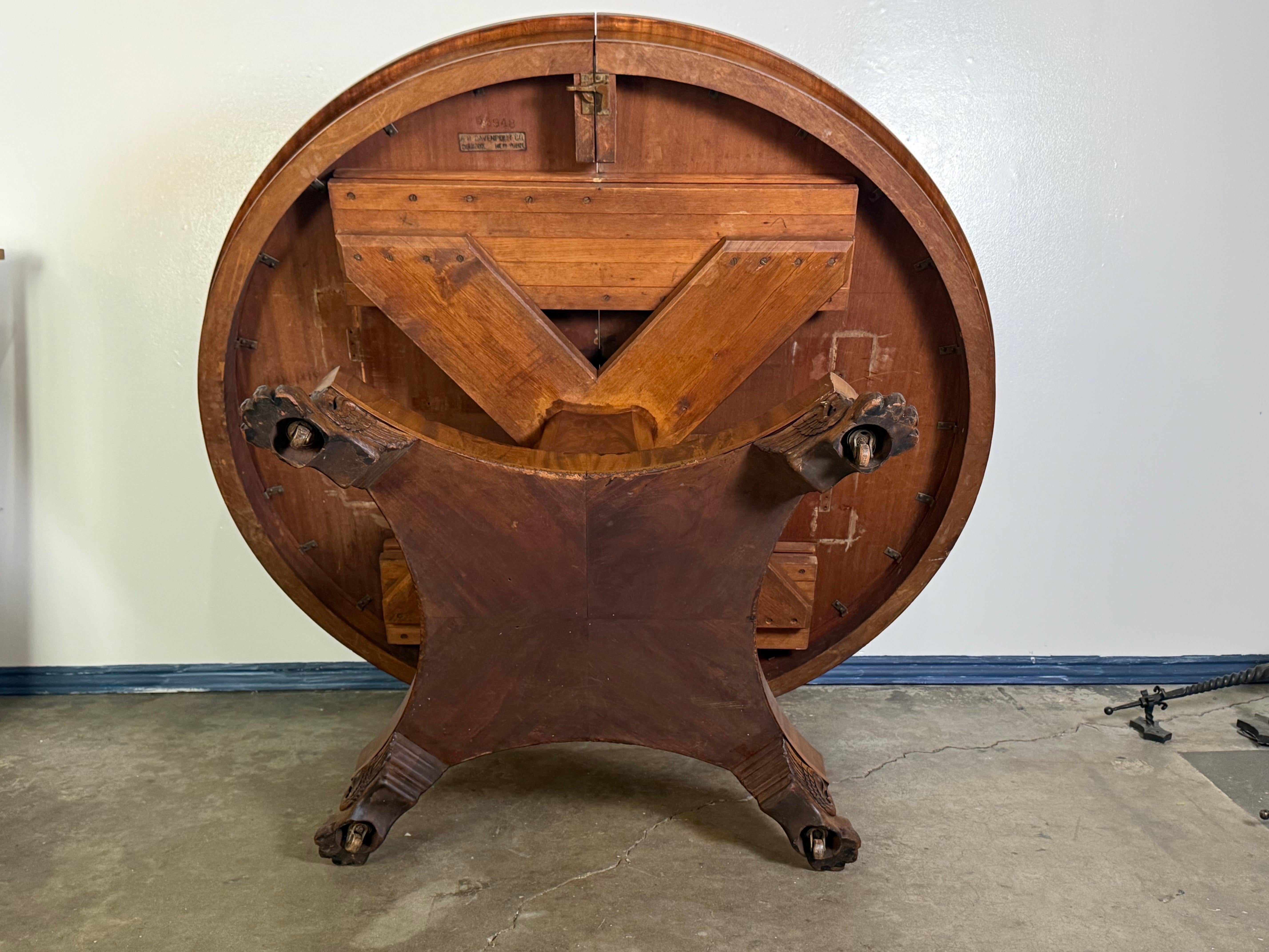 Early 20th C. Davenport Pedestal Table For Sale 6