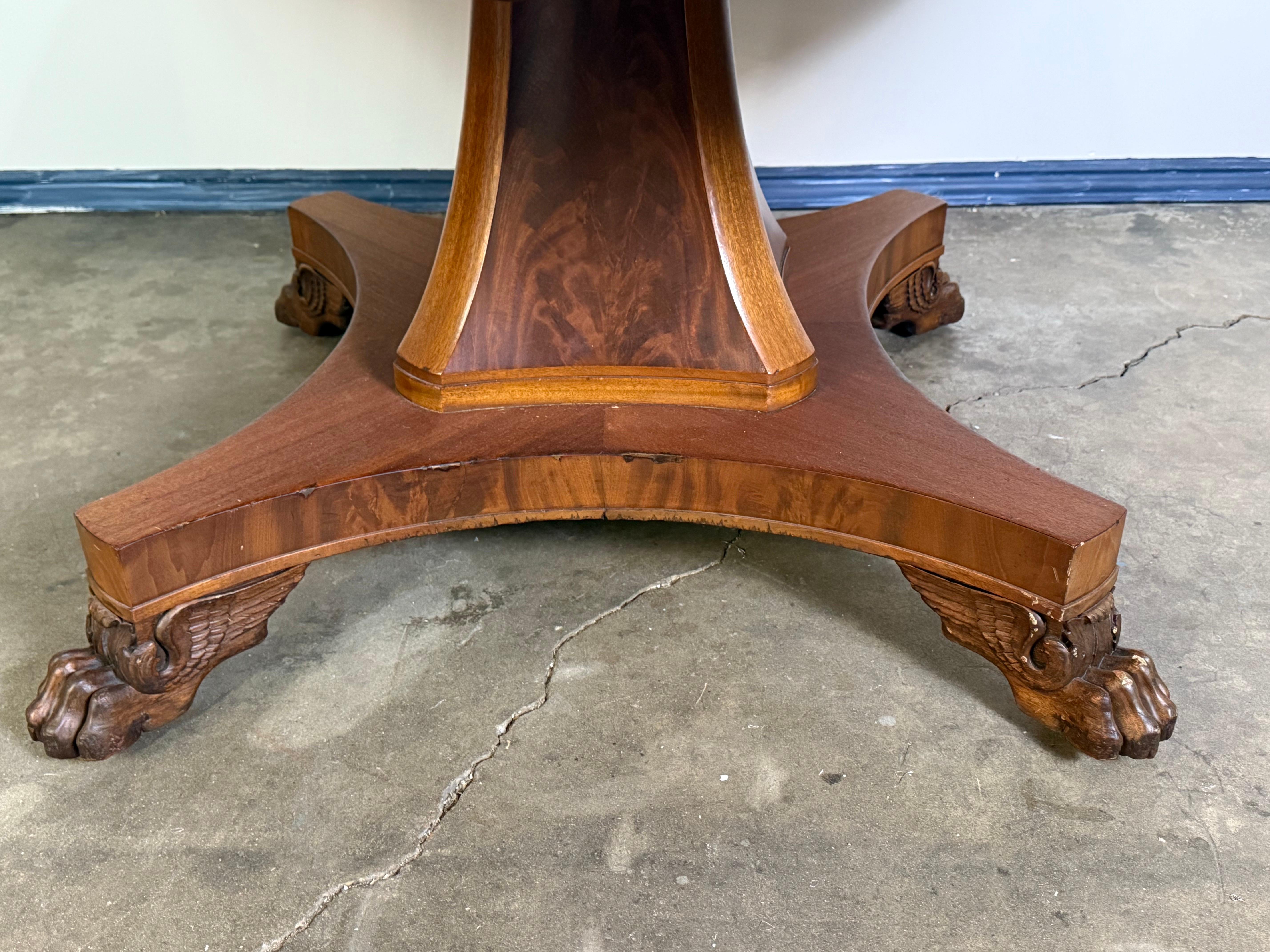 Early 20th C. Davenport Pedestal Table In Distressed Condition For Sale In Los Angeles, CA
