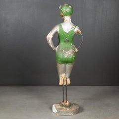 Early 20th Century Distressed Plaster Statue, circa 1920-1940