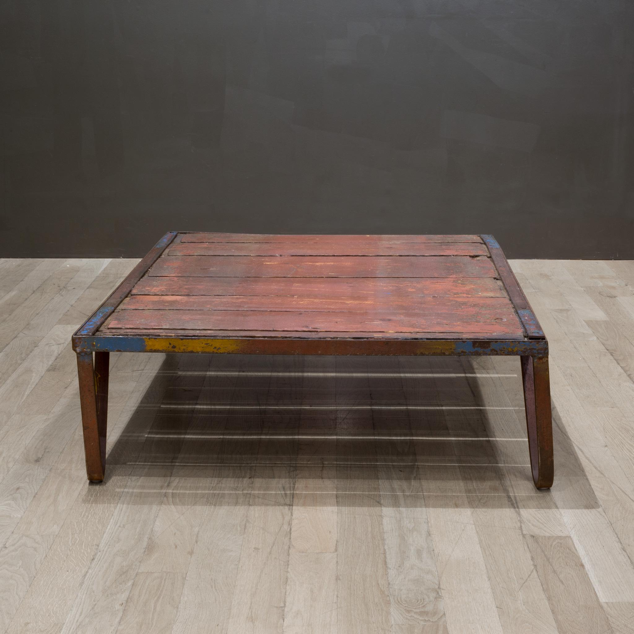 Steel Early 20th c. Dutch Pallet Coffee Table, c.1940 For Sale