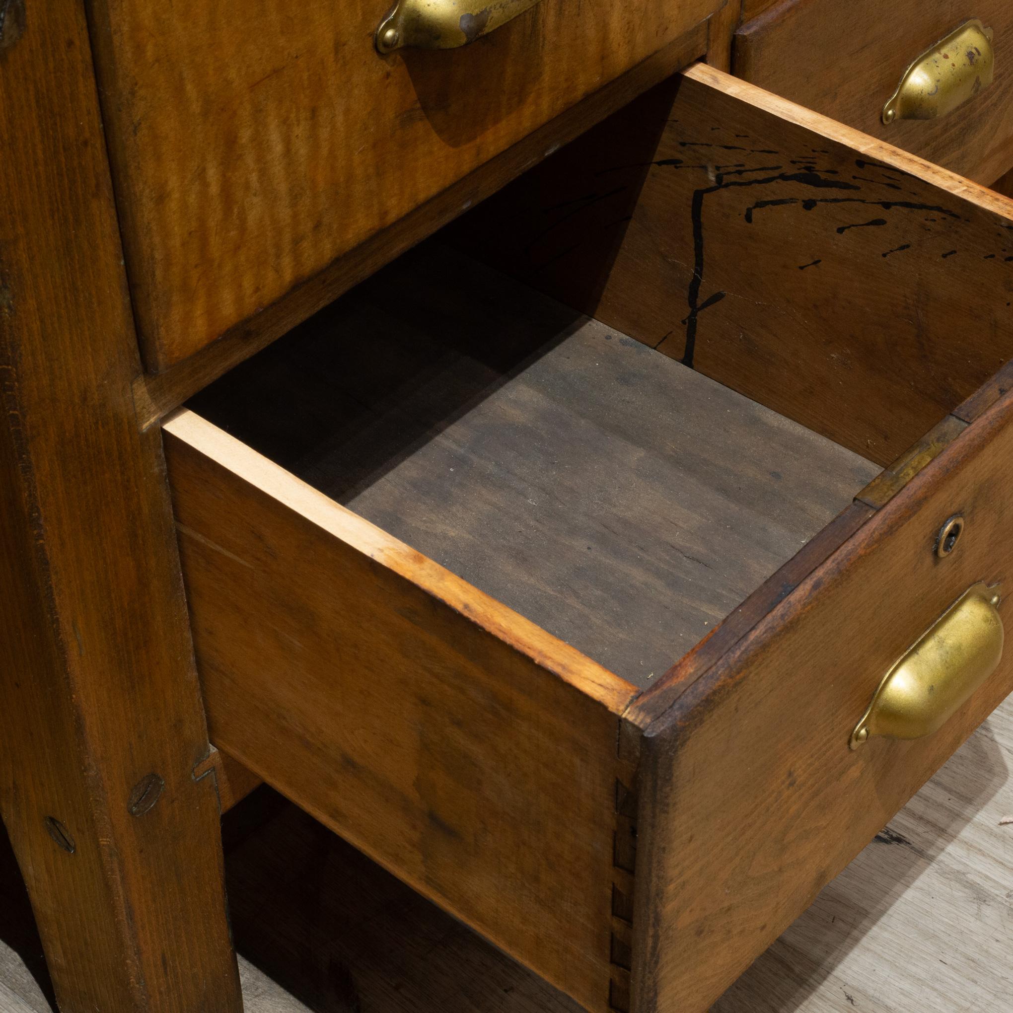 Early 20th c. E.H. Sheldon Industrial Science Class Lab Workbench c.1920 5