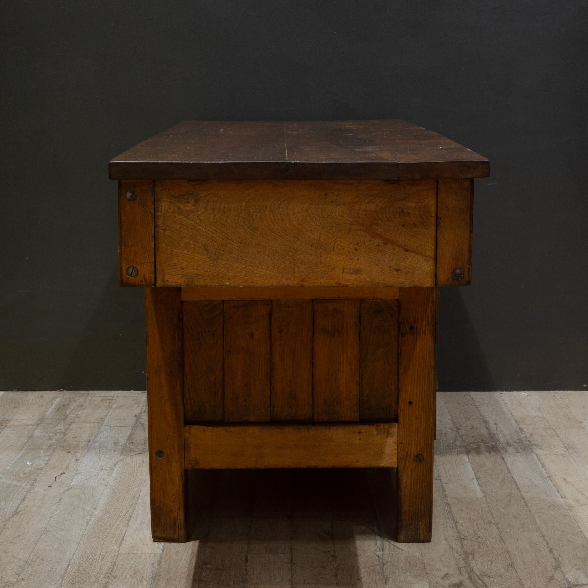 Early 20th c. E.H. Sheldon Industrial Science Class Lab Workbench c.1920 9