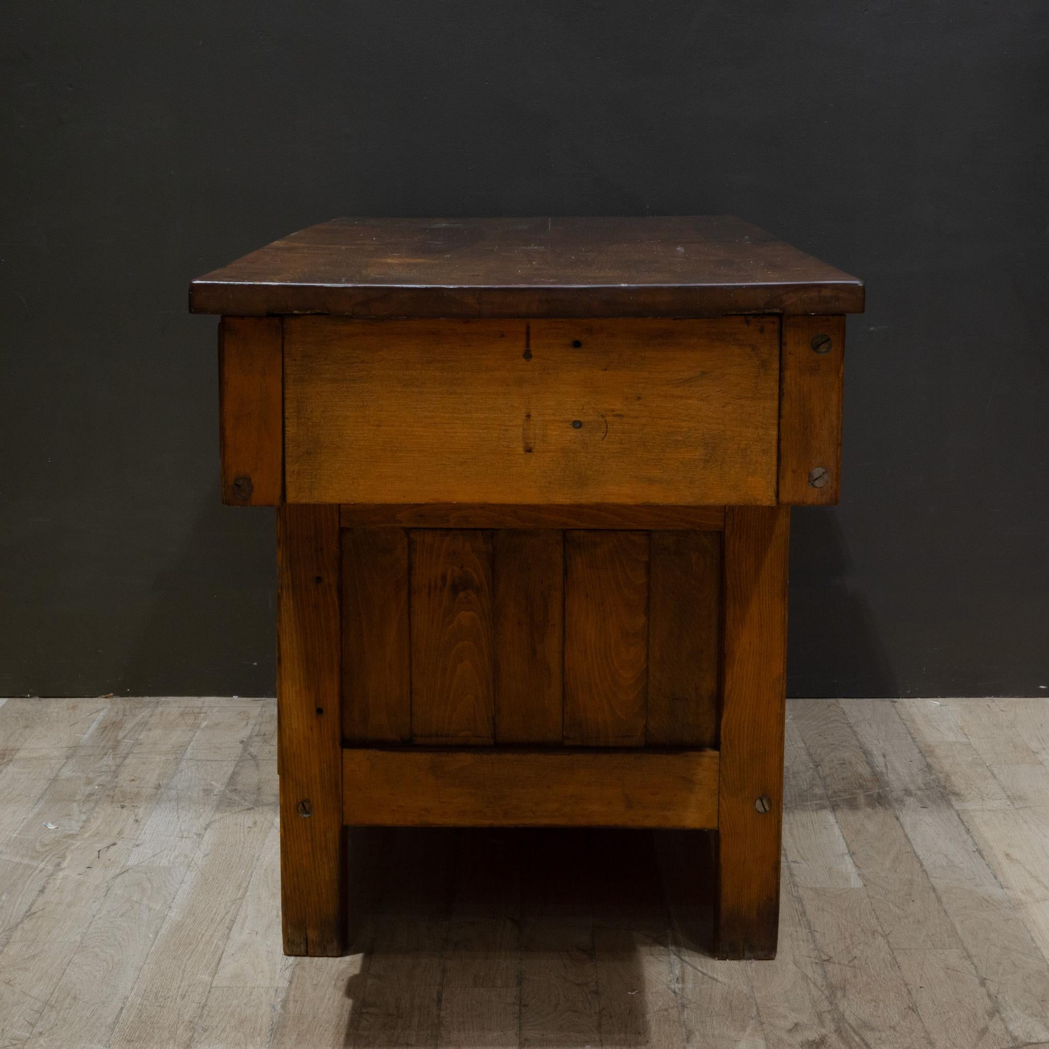 Early 20th c. E.H. Sheldon Industrial Science Class Lab Workbench c.1920 10