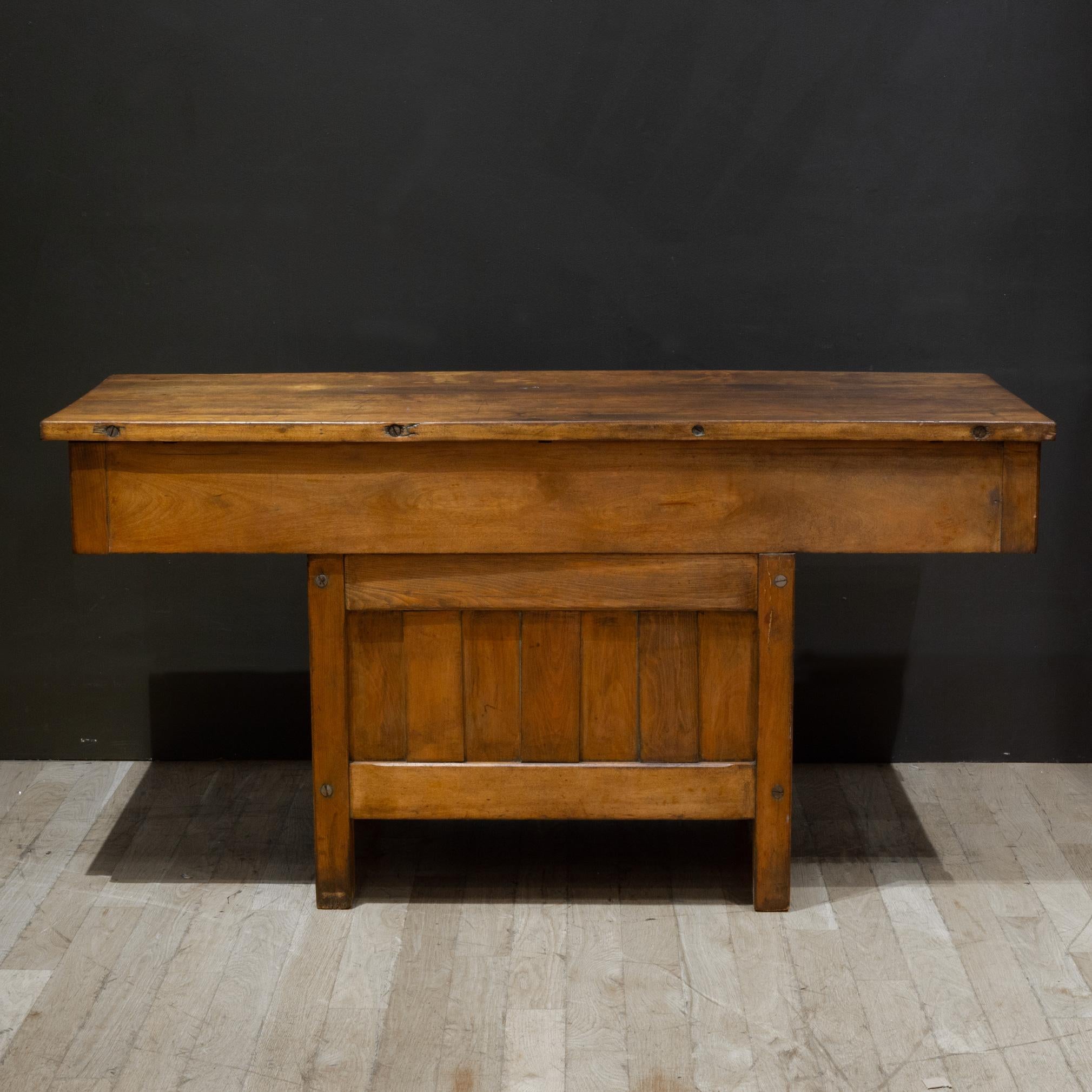Early 20th c. E.H. Sheldon Industrial Science Class Lab Workbench c.1920 11