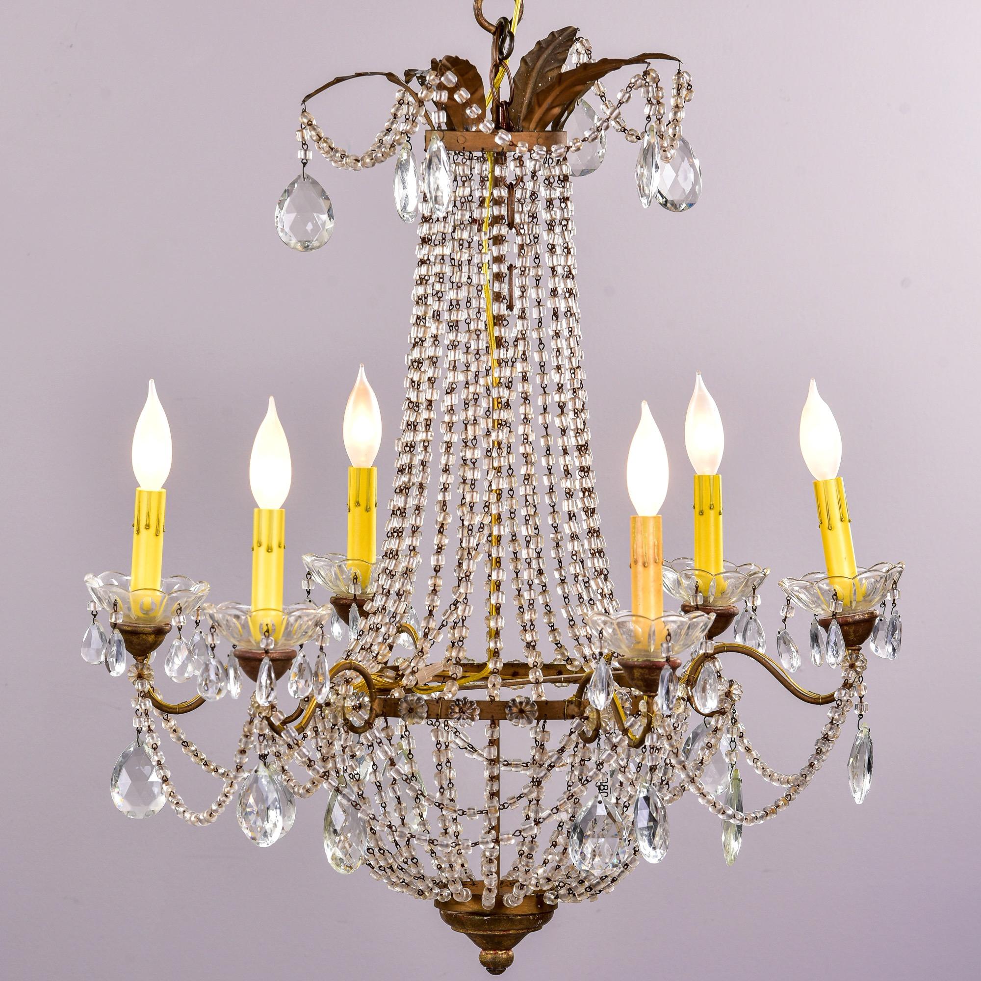 Early 20th C Empire Style Six Light Chandelier For Sale 3