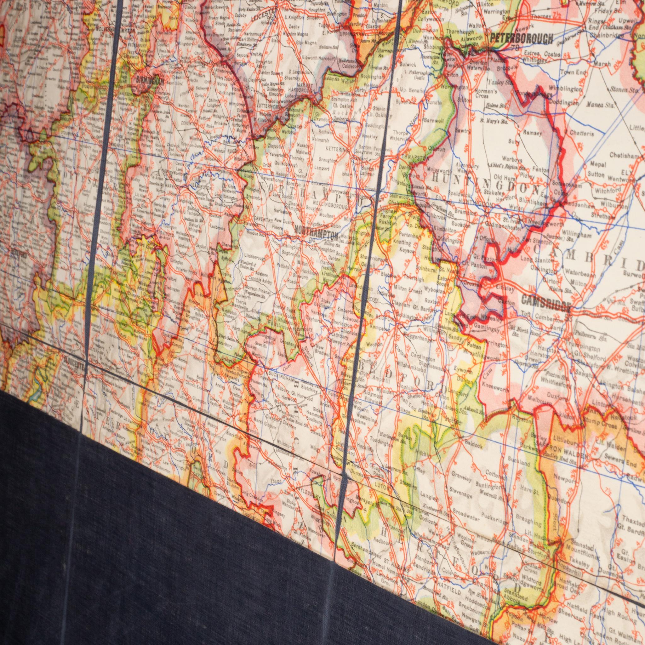 Victorien A.I.C., début du 20e siècle. Wales and Wales Perrier Motor Map c.C. 1910 en vente