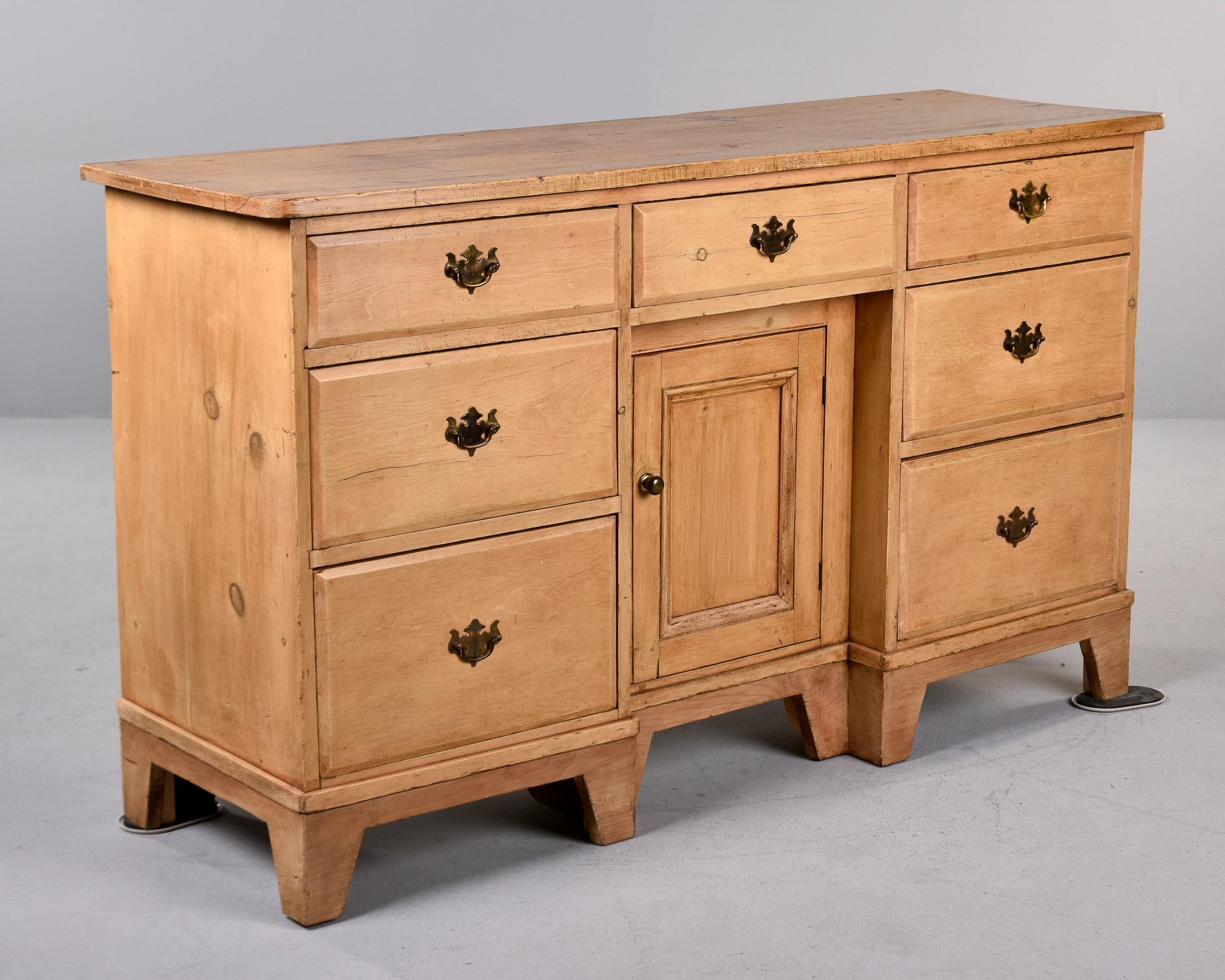 Early 20th C English Chippendale Style Pine Chest For Sale 7