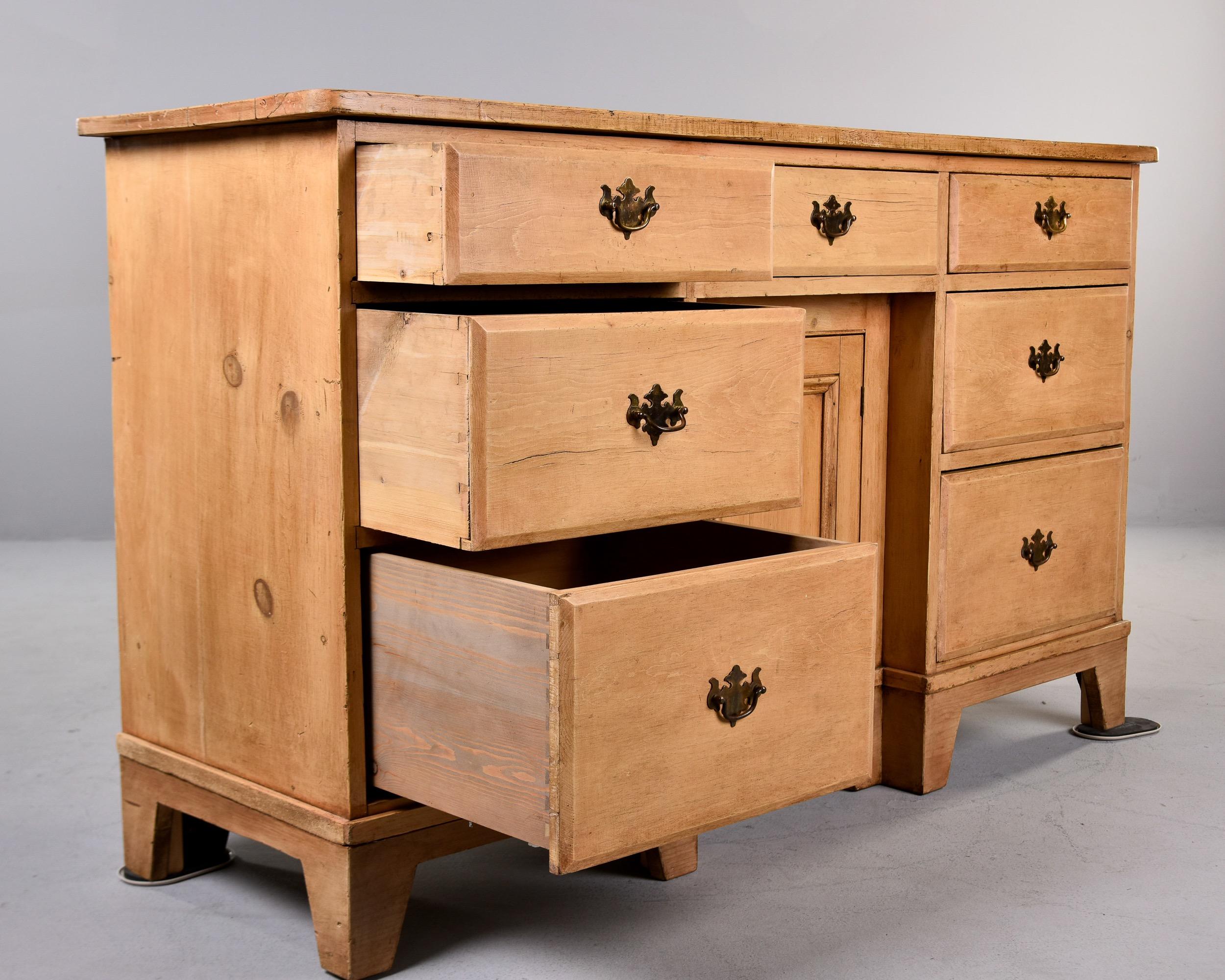 Early 20th C English Chippendale Style Pine Chest For Sale 8
