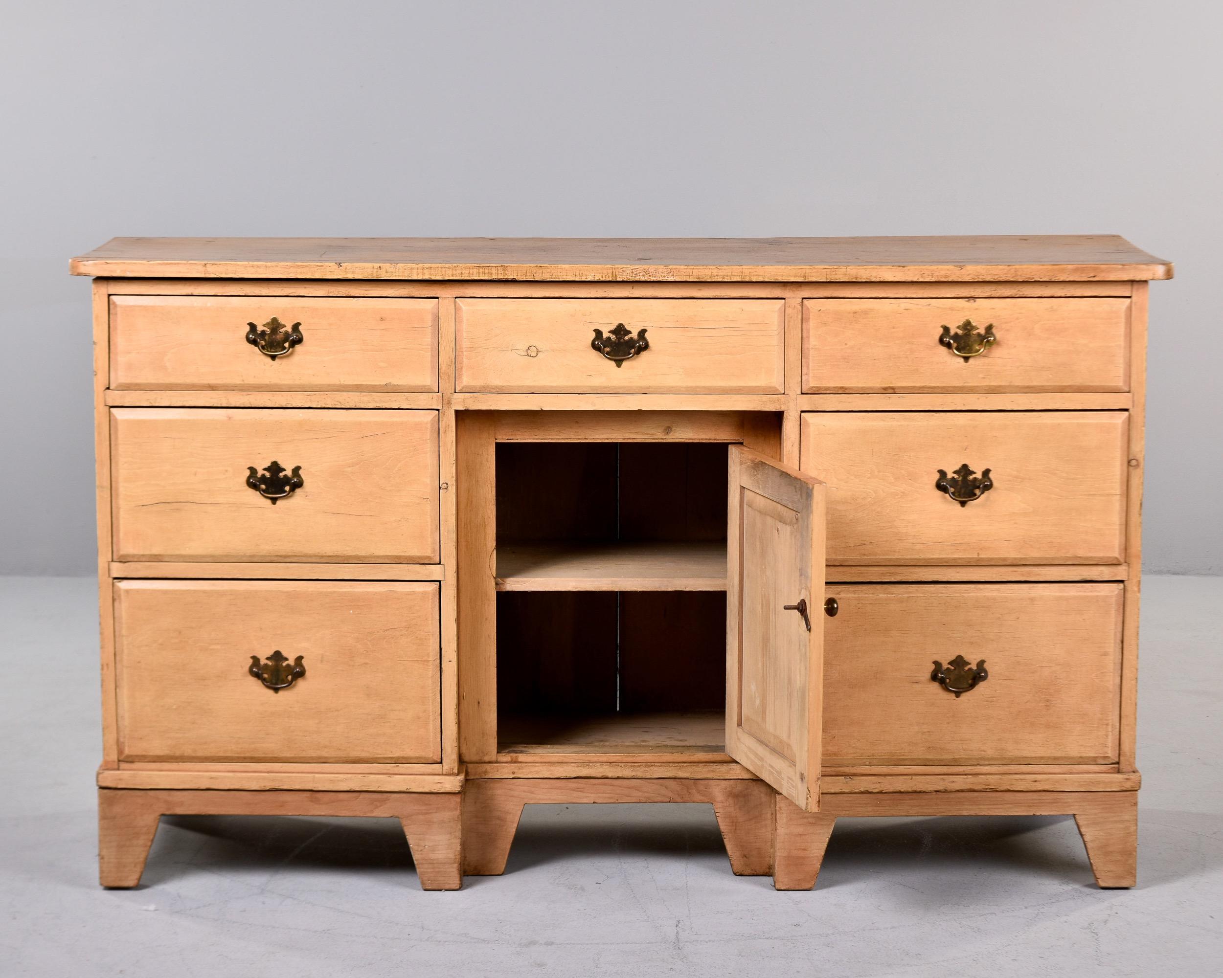 Early 20th C English Chippendale Style Pine Chest In Good Condition For Sale In Troy, MI