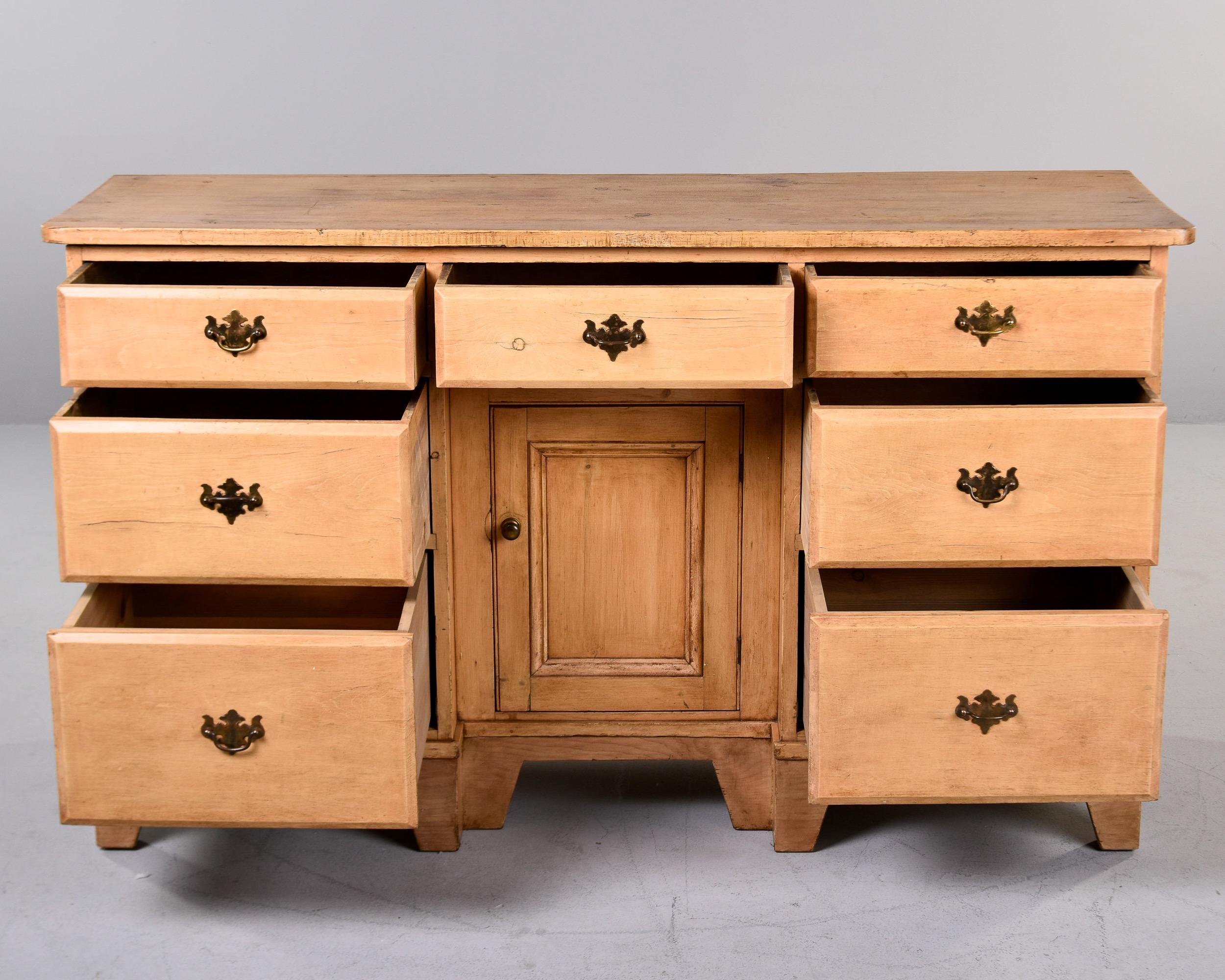 20th Century Early 20th C English Chippendale Style Pine Chest For Sale